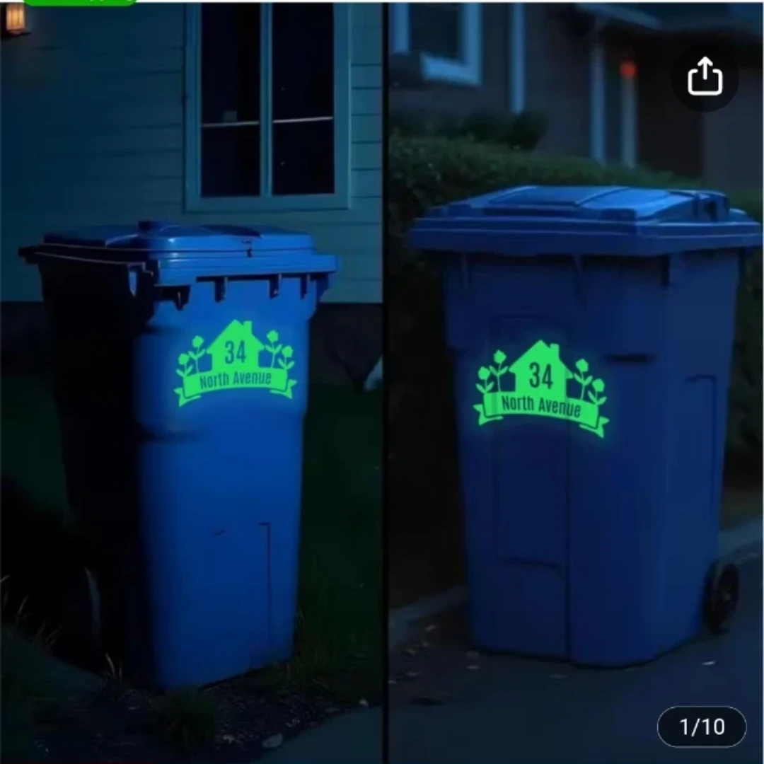 Reflective Address Stickers for Garbage Bins ⚽️ - photo 2