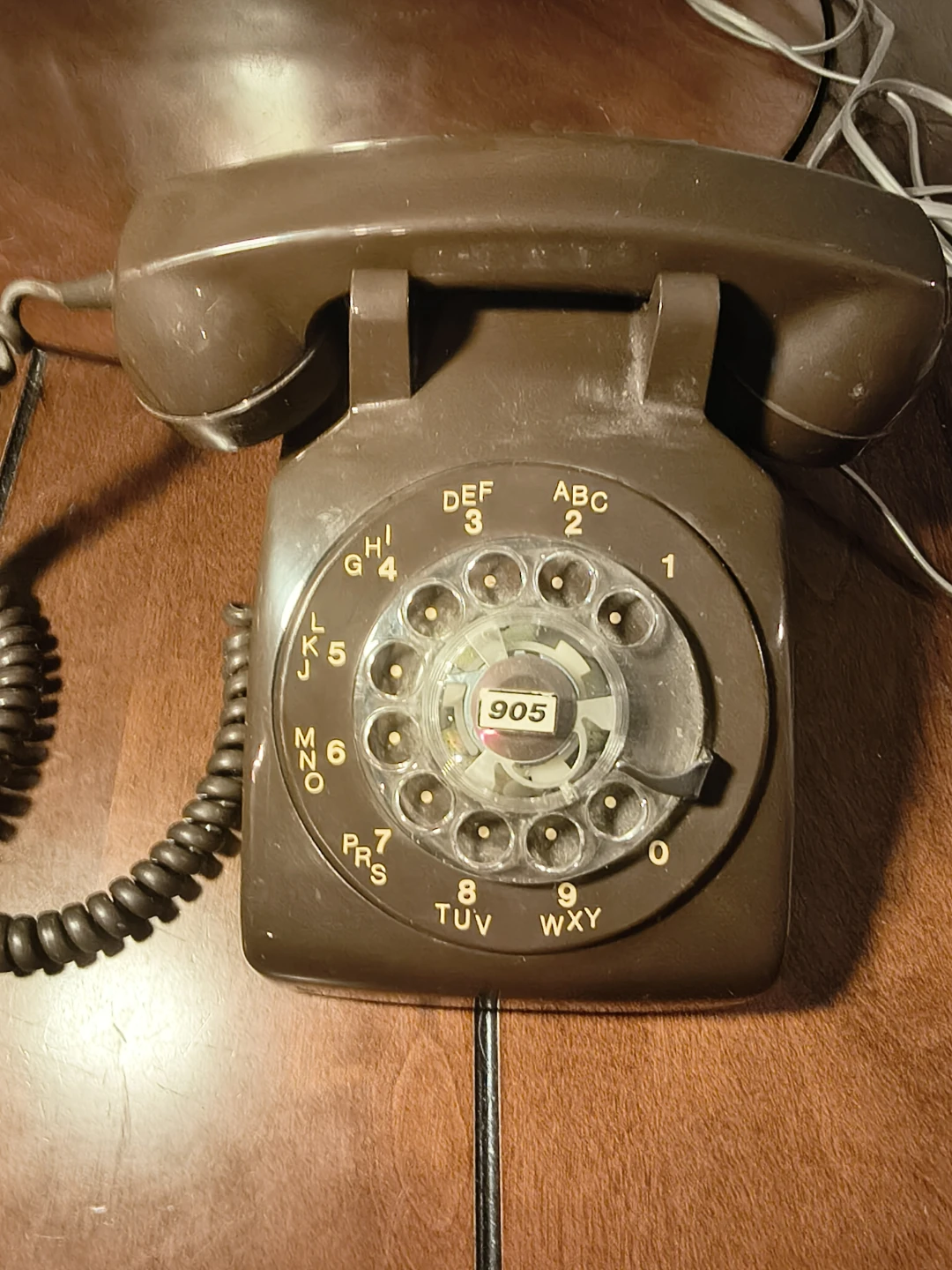 Vintage Brown Rotary Dial Telephone
