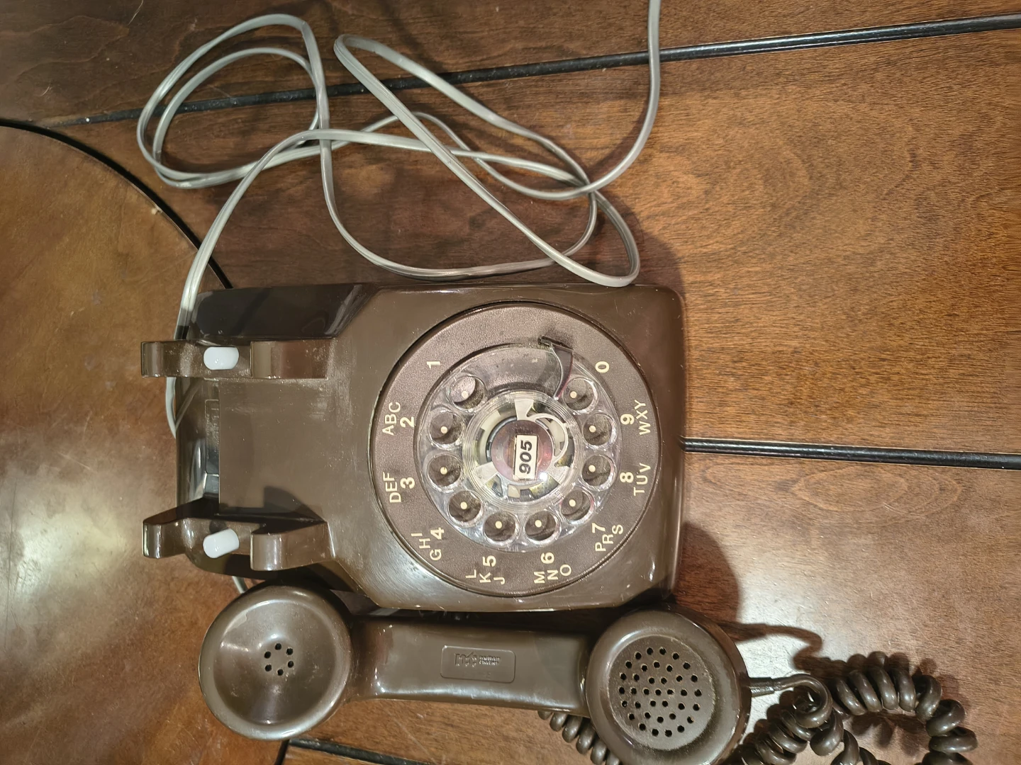 Vintage Brown Rotary Dial Telephone - photo 3