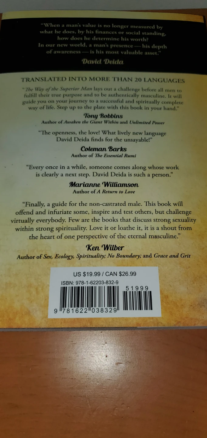The Way of the Superior Man by David Deida 20th anniversary Ed. - photo 2