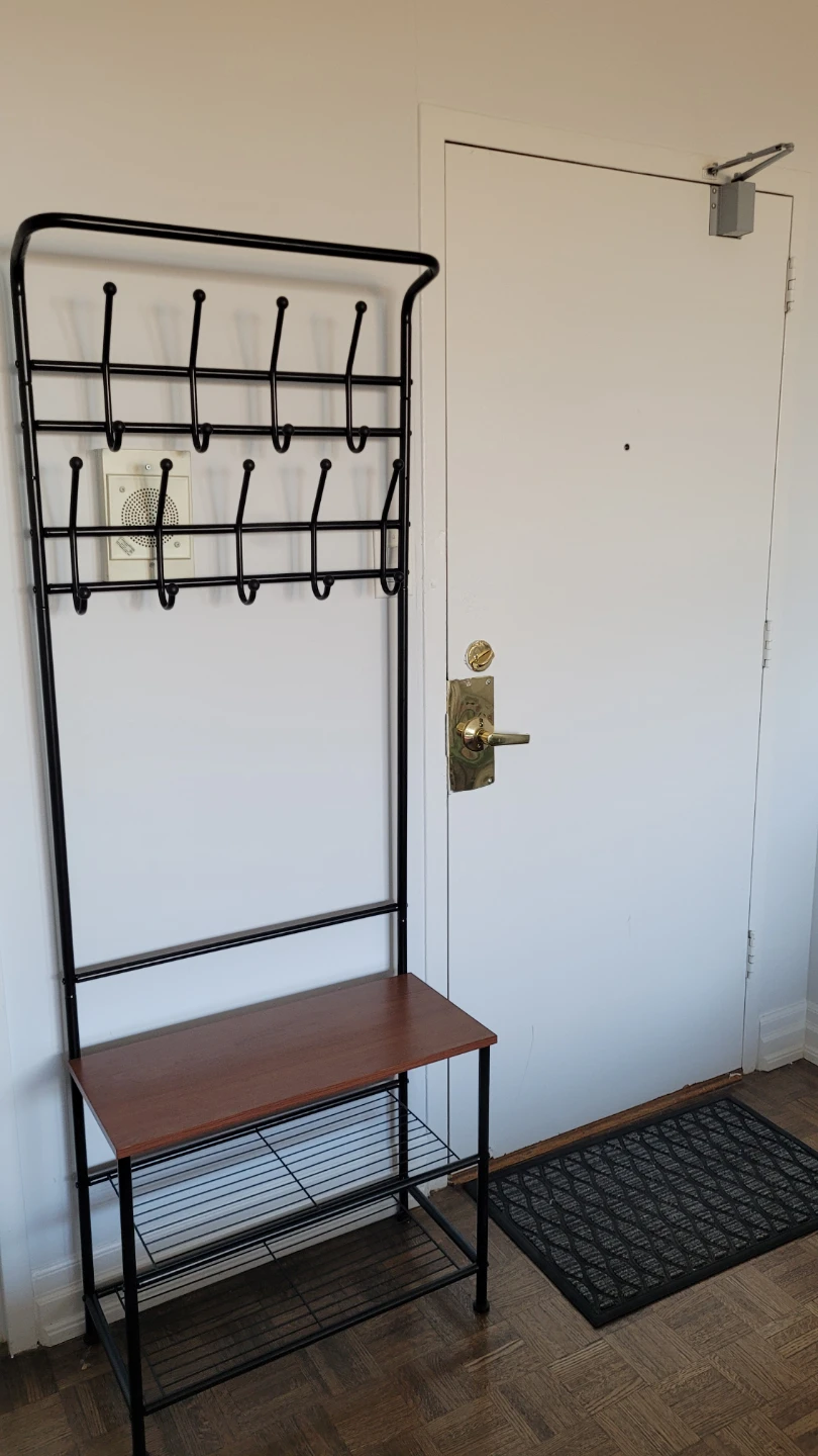 Honey-Can-Do Hall Tree / Coat Rack with Bench and Shoe Rack - photo 2