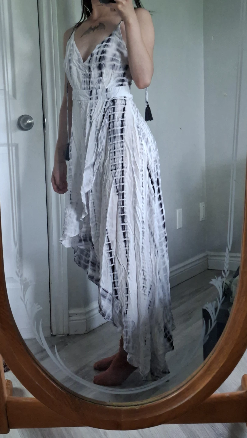 A Peach Tie Dye Maxi Summer Dress - photo 4