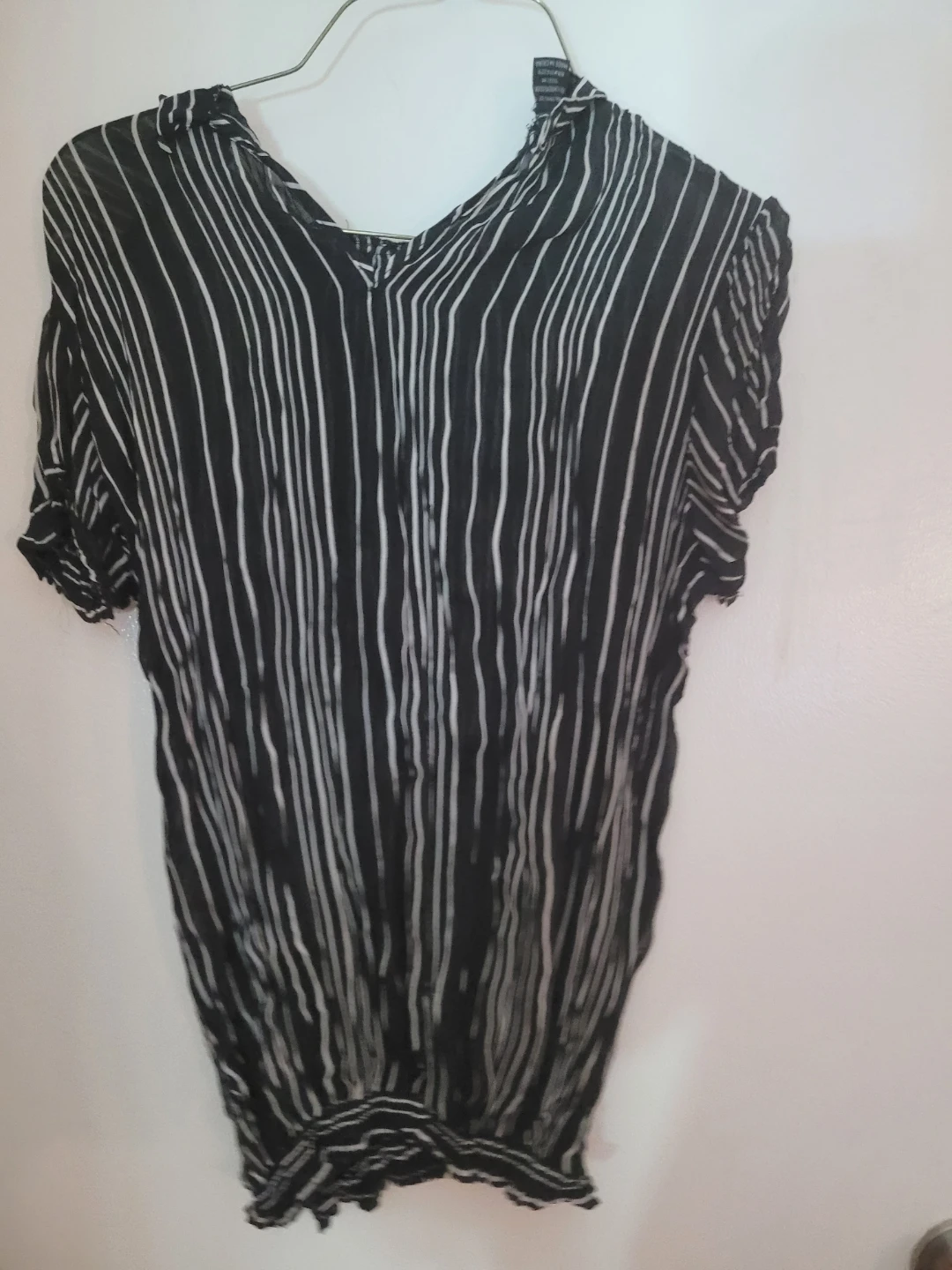 Black and White Striped Blouse - photo 2