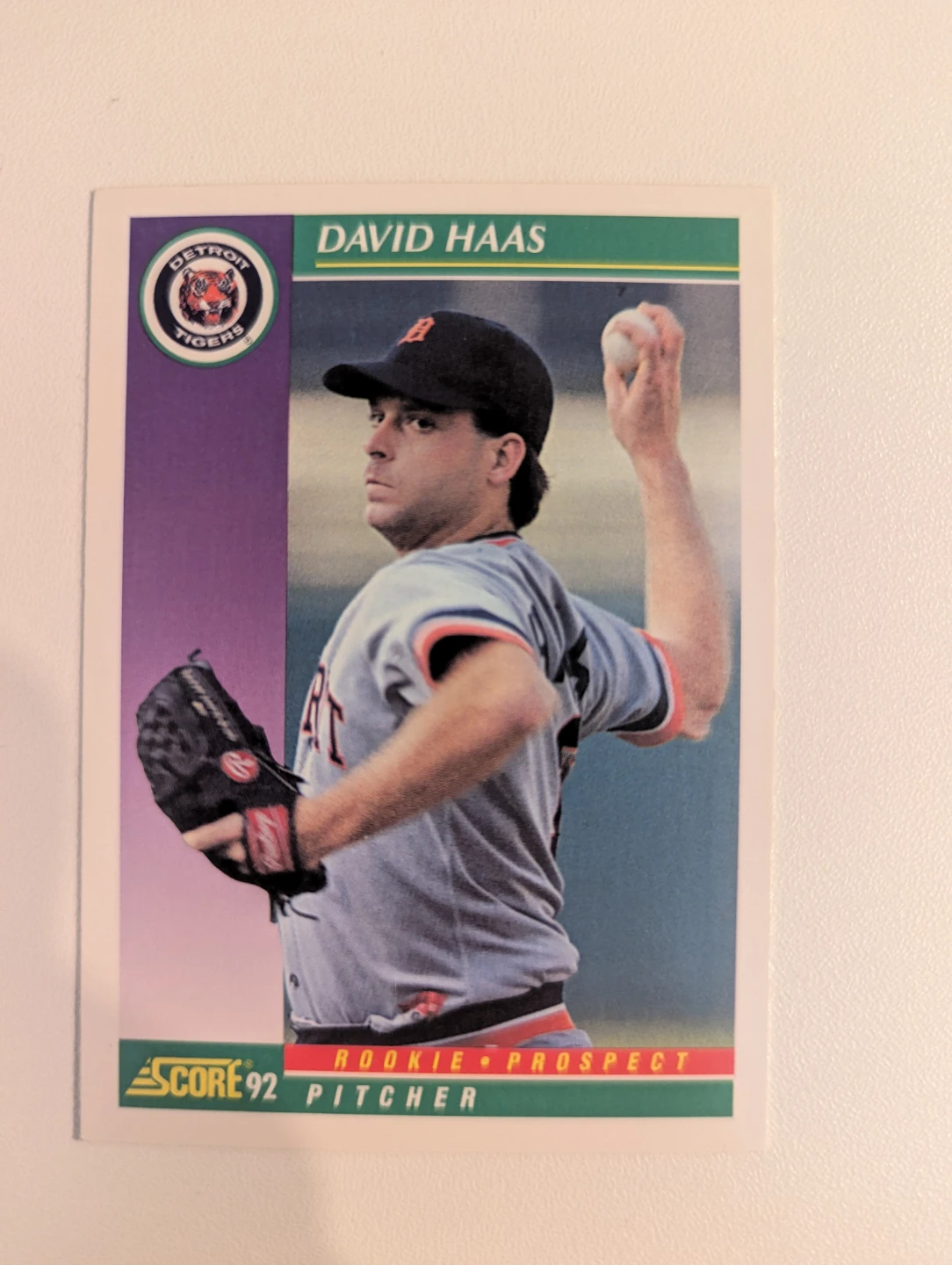 ⚽ 1992 Score David Haas Baseball Card