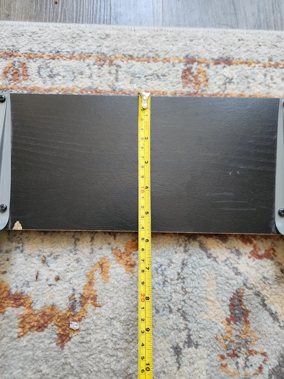 Black Wall Shelf with Brackets - photo 3