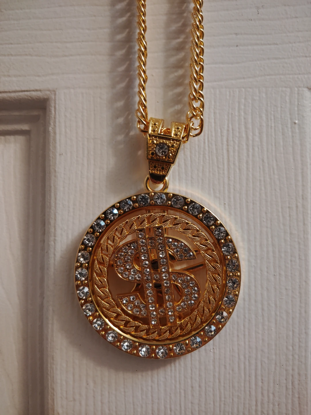 Gold Tone Dollar Sign Pendant Necklace - photo 4