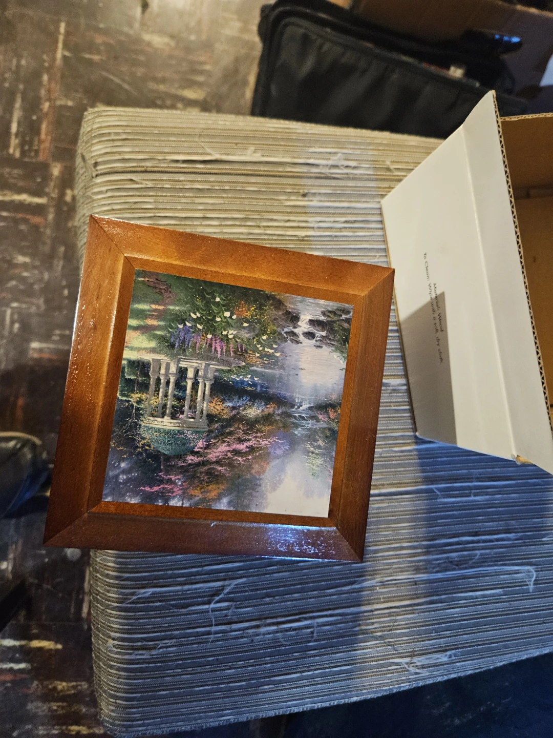 Wooden Jewellery Box with Mirror - photo 2