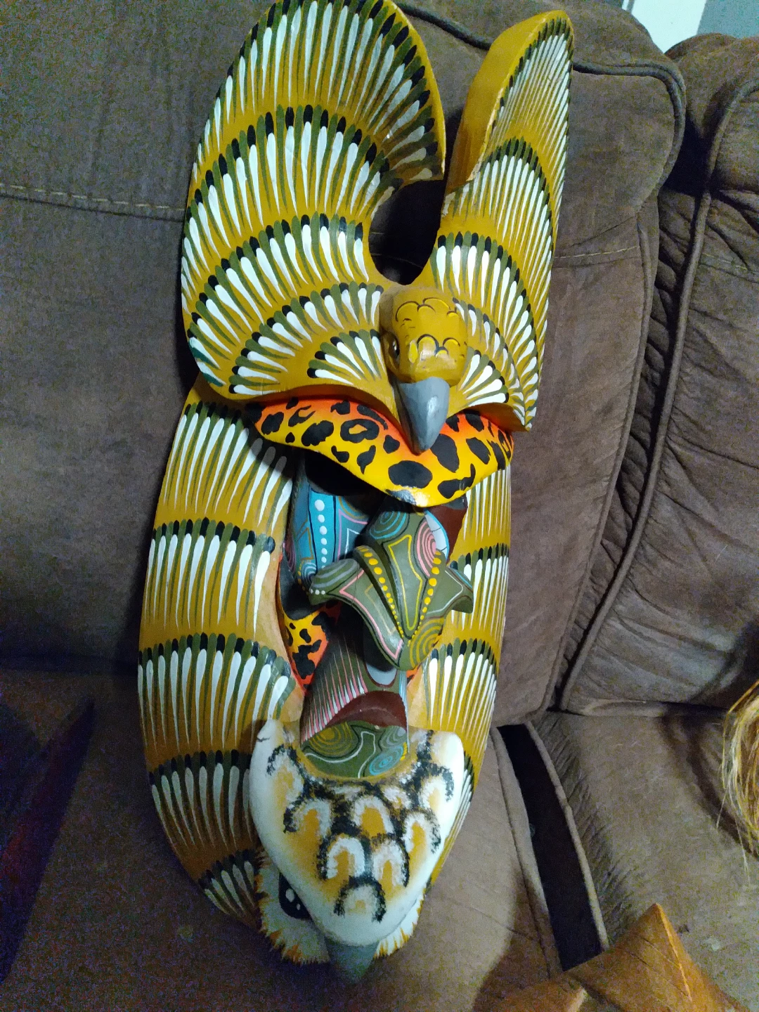 Hand-Painted Wooden Mask