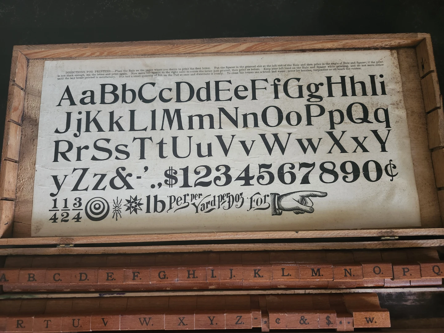 ANTIQUE STAMP PRINTING SET - photo 2