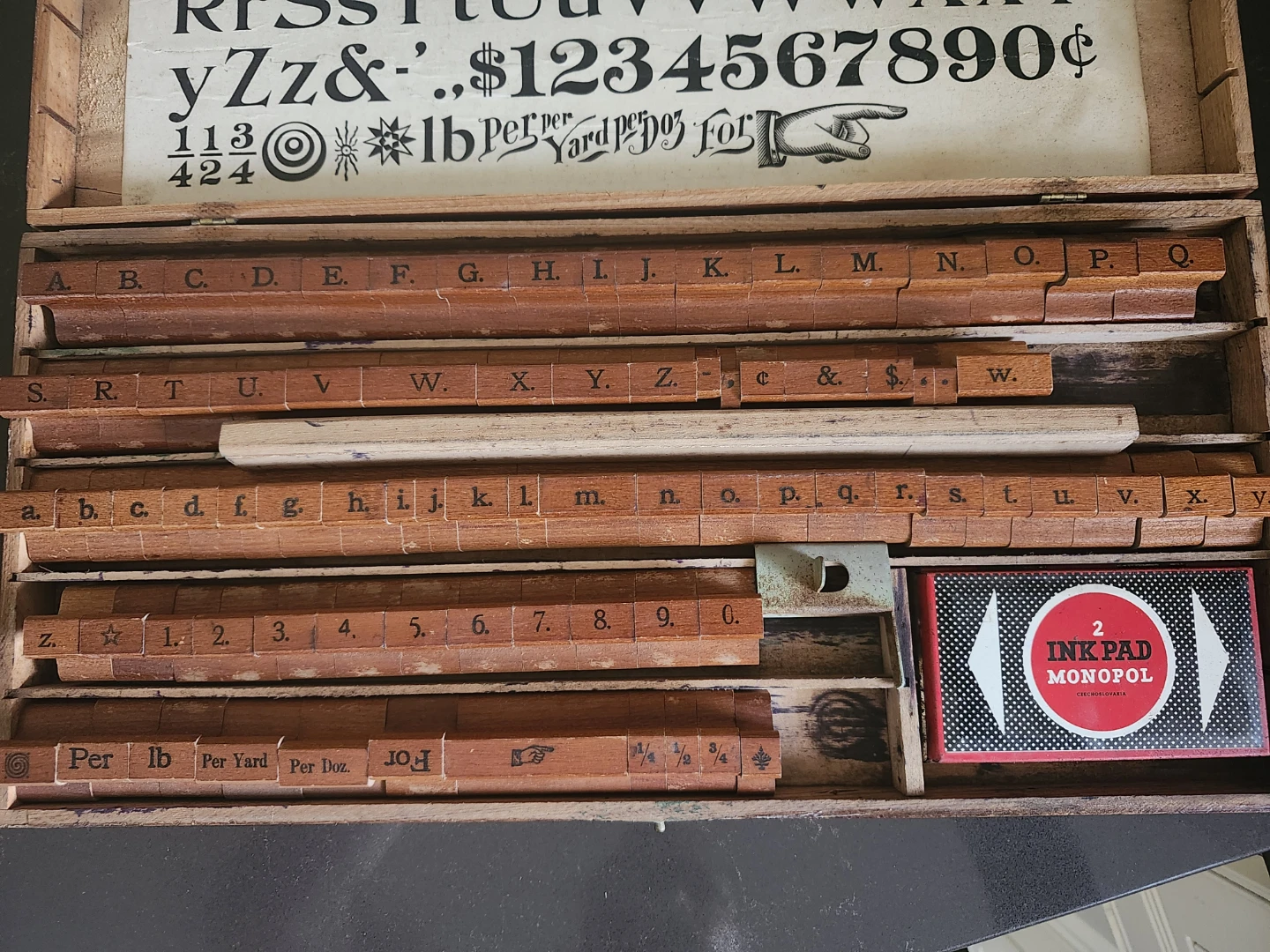 ANTIQUE STAMP PRINTING SET - photo 3