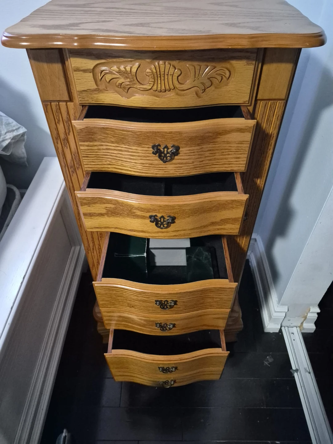 Wooden Jewelry Armoire with Mirror - photo 3