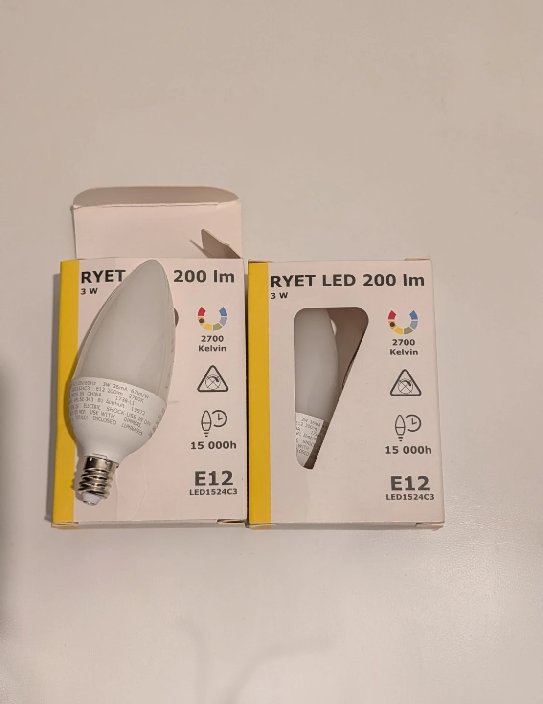 IKEA RYET LED Light Bulbs (3 bulbs total)