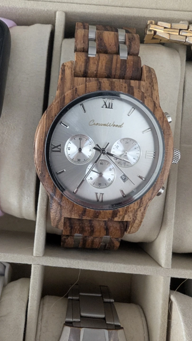 CrownWood Men's Wood Watch