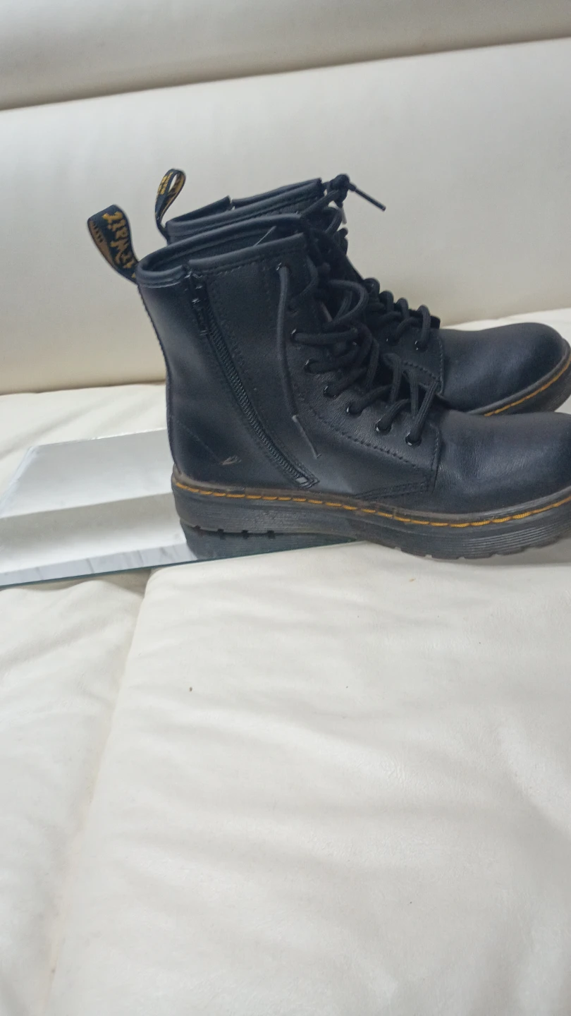 Dr. Martens Black Leather Combat Boots