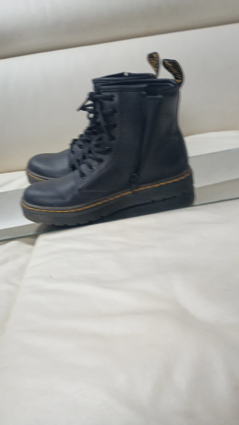 Dr. Martens Black Leather Combat Boots - photo 2