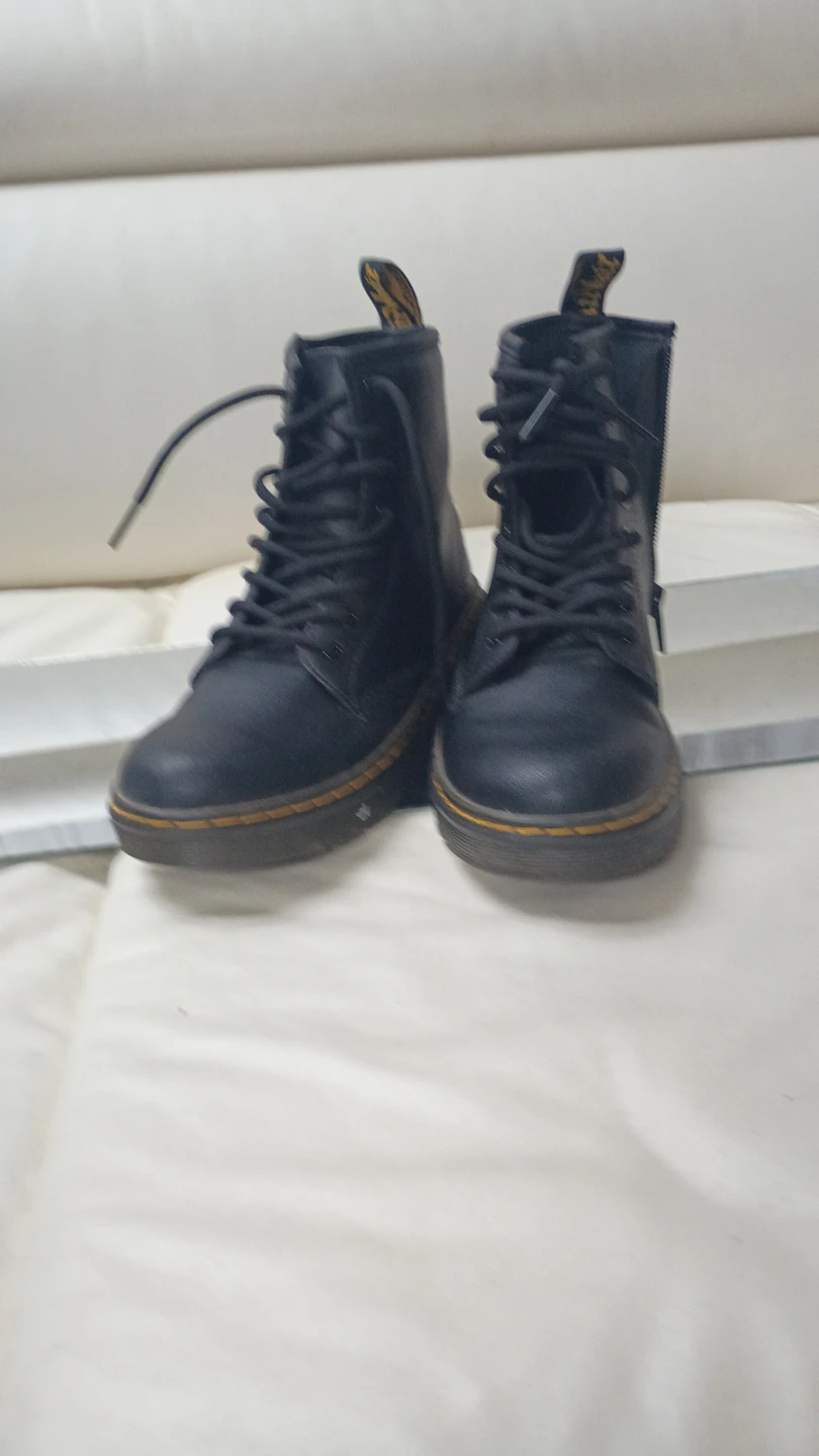 Dr. Martens Black Leather Combat Boots - photo 3