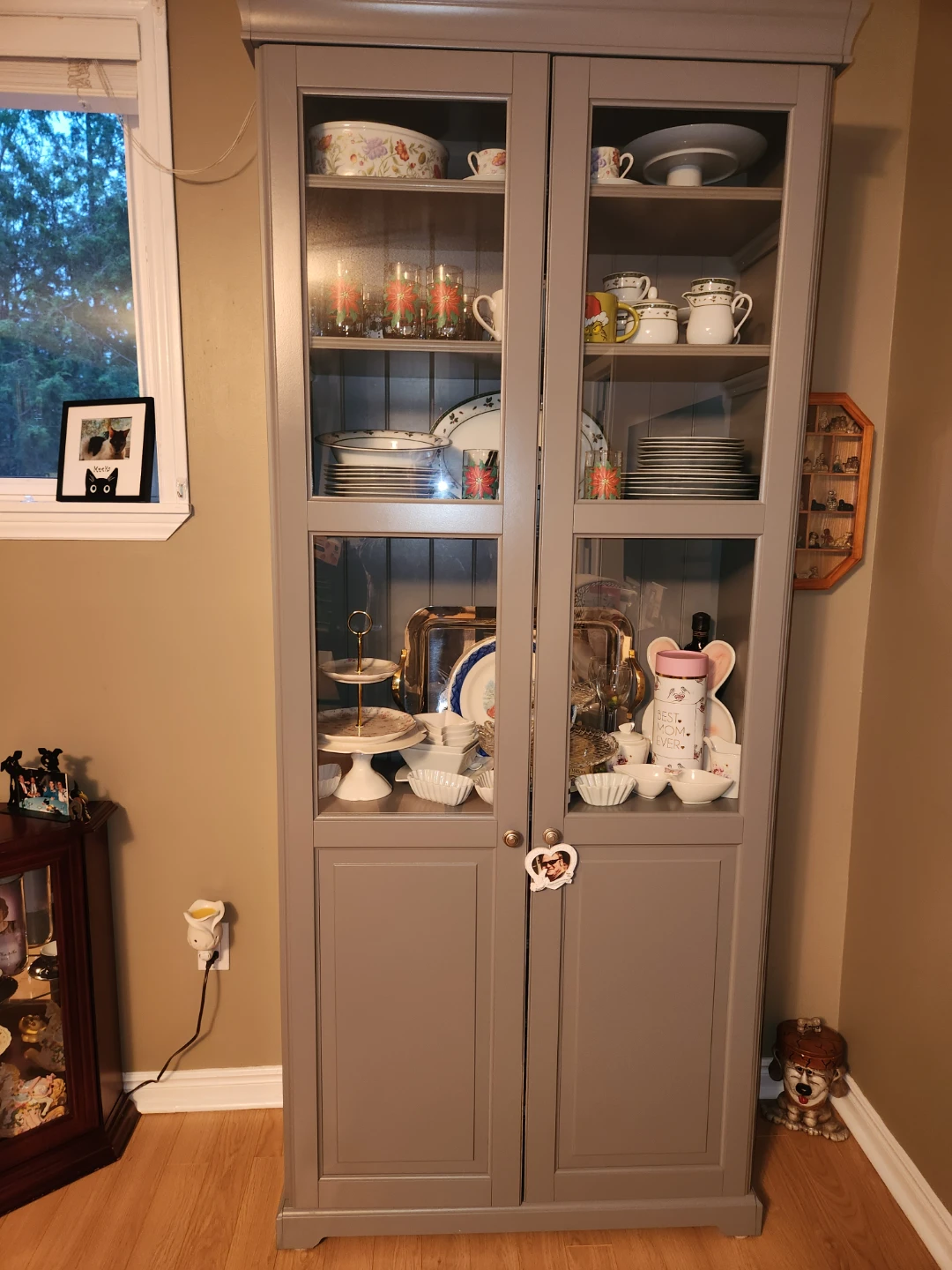 Ikea Grey Glass Door Cabinet