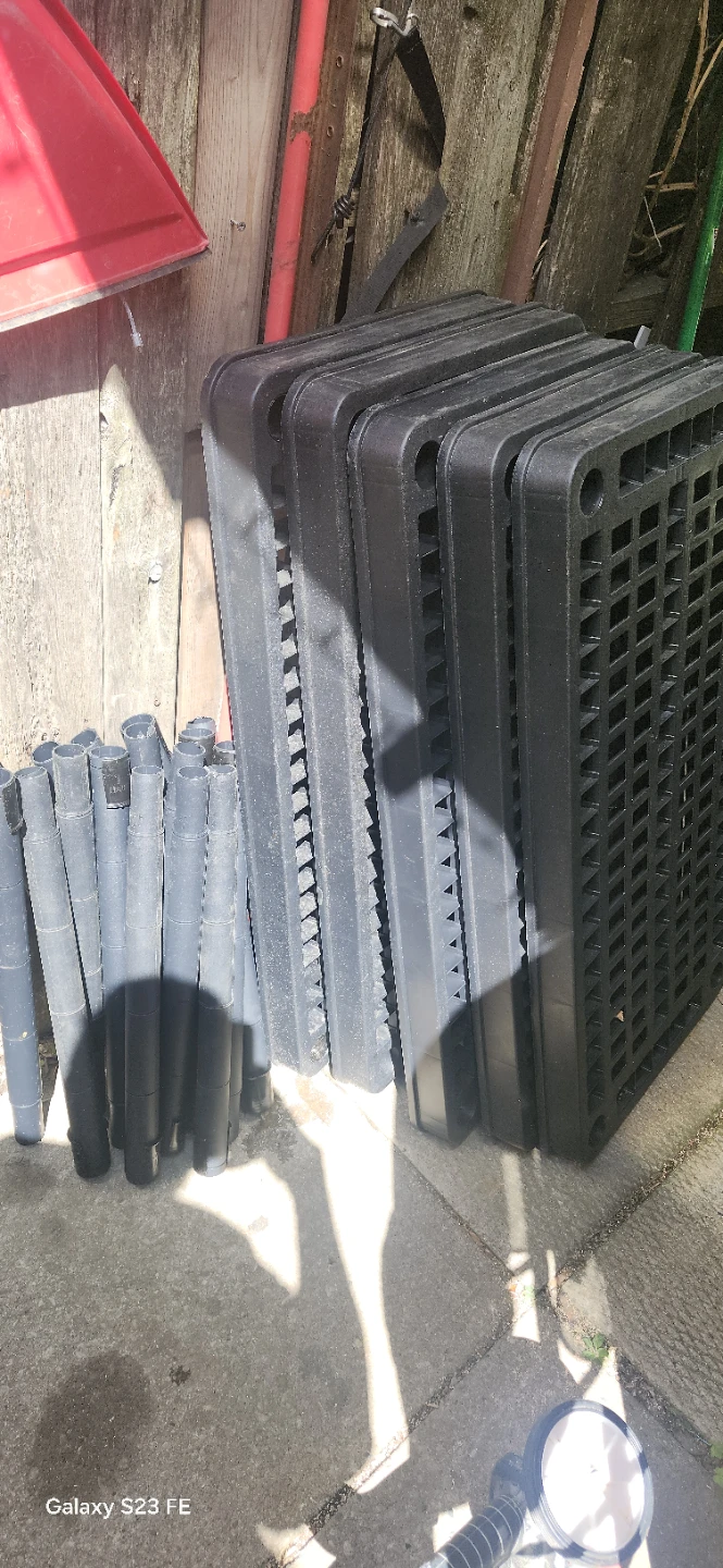 Stackable Black Plastic 5 Shelving Units. Price is firm final - photo 2