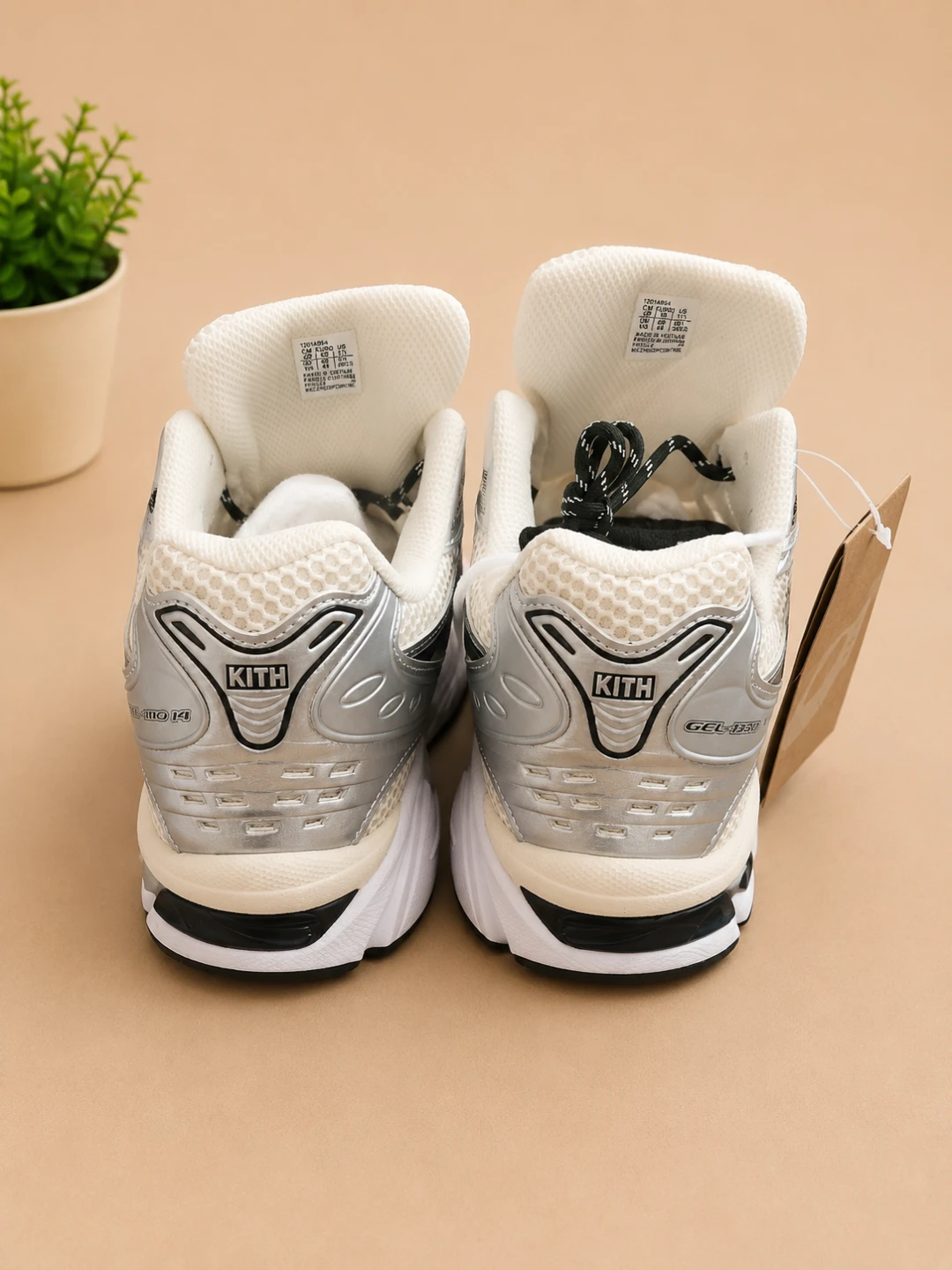 ASICS Gel-Kayano 14 Kith White Silver Running Shoes - photo 3