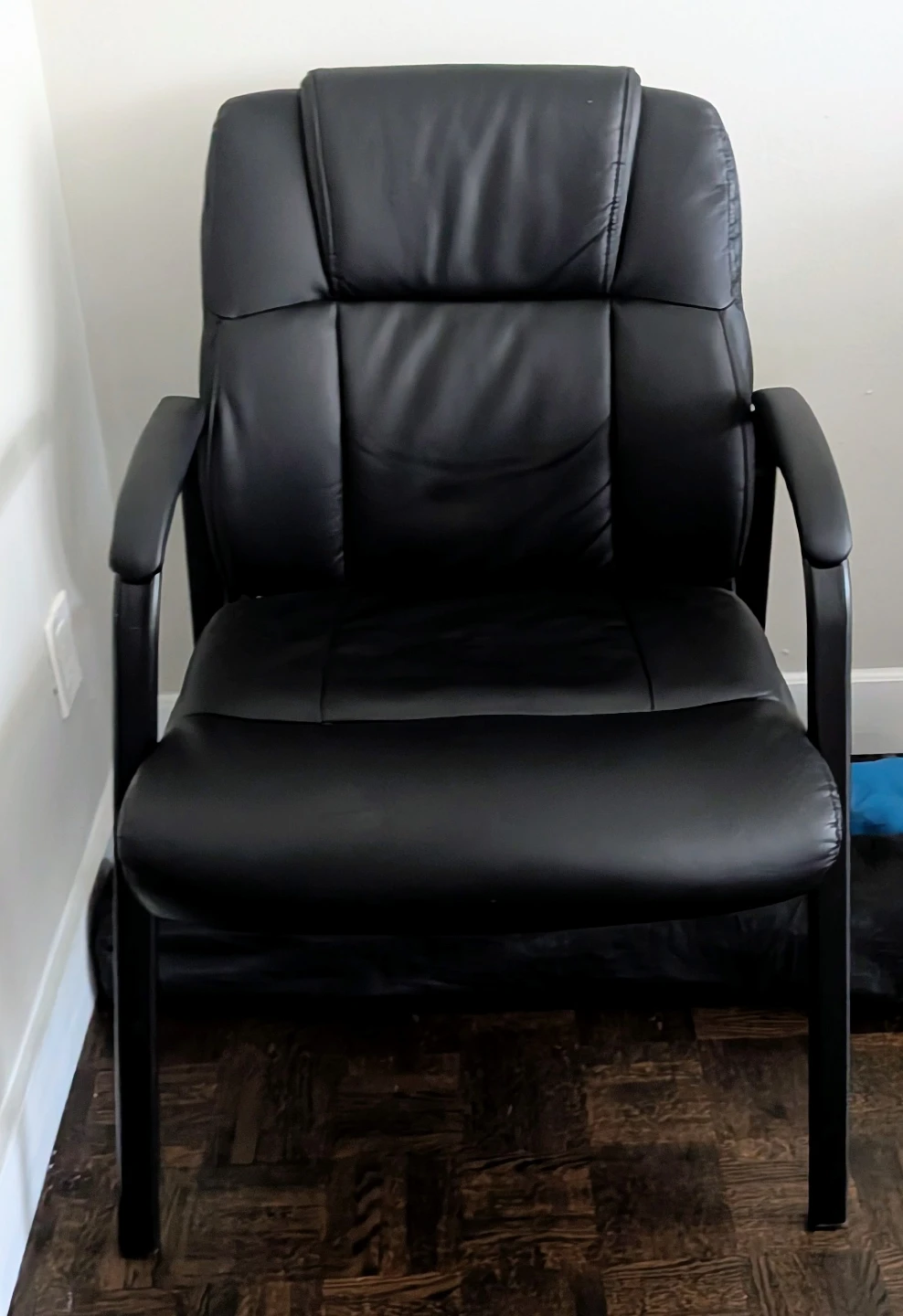 Black Faux Leather Office Chair