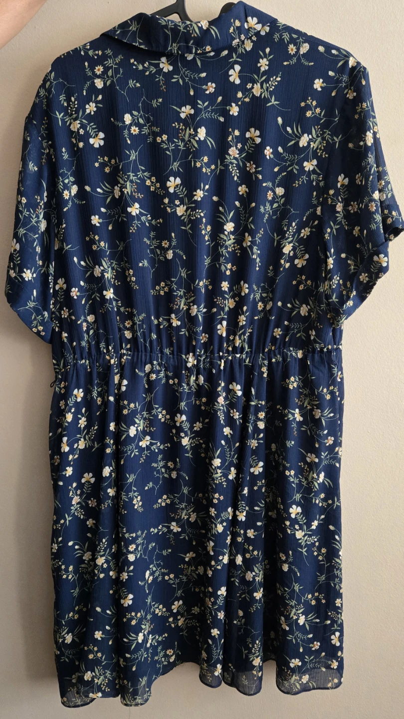 Large Blue Floral Dress