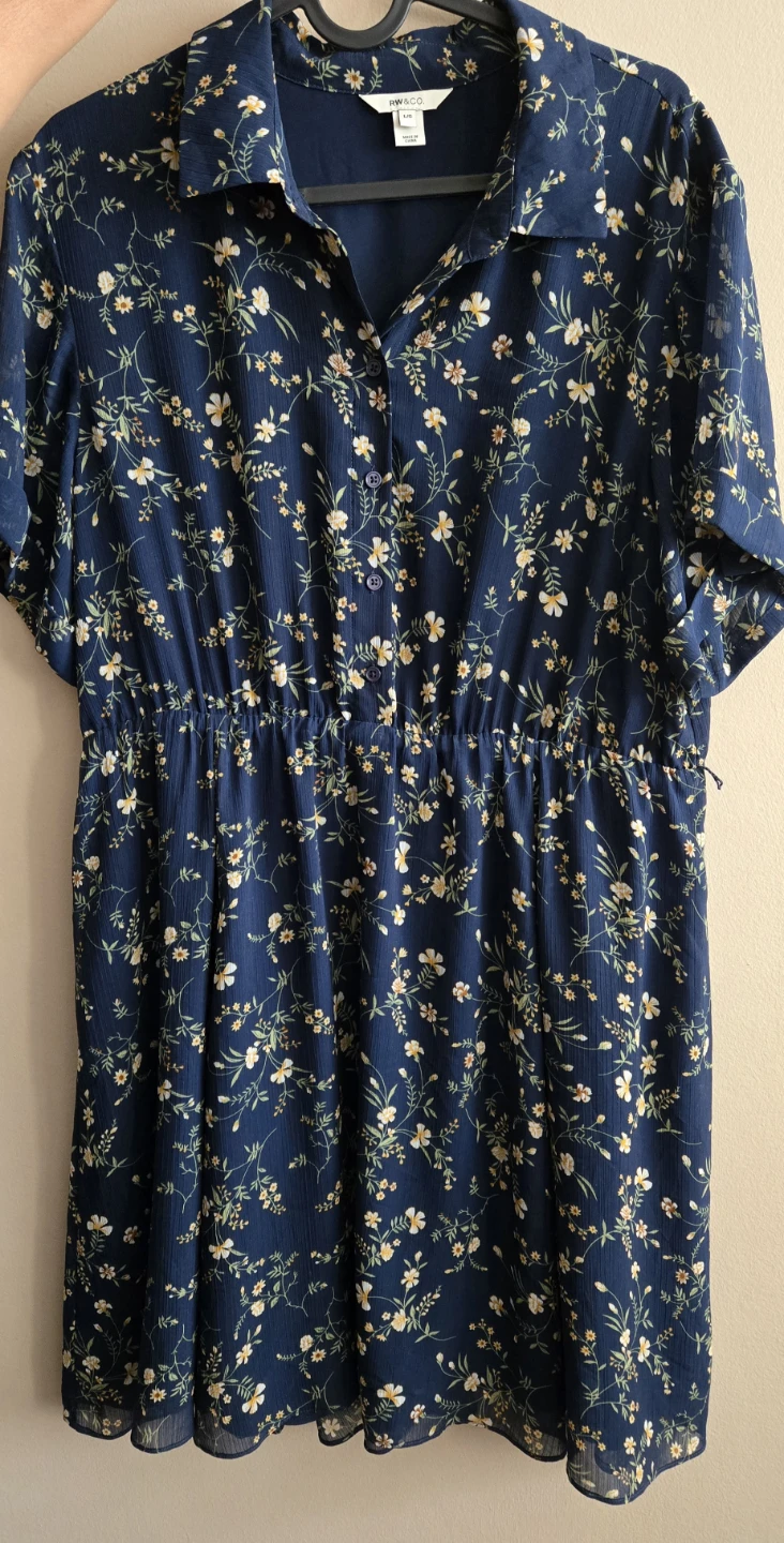 Large Blue Floral Dress - photo 2