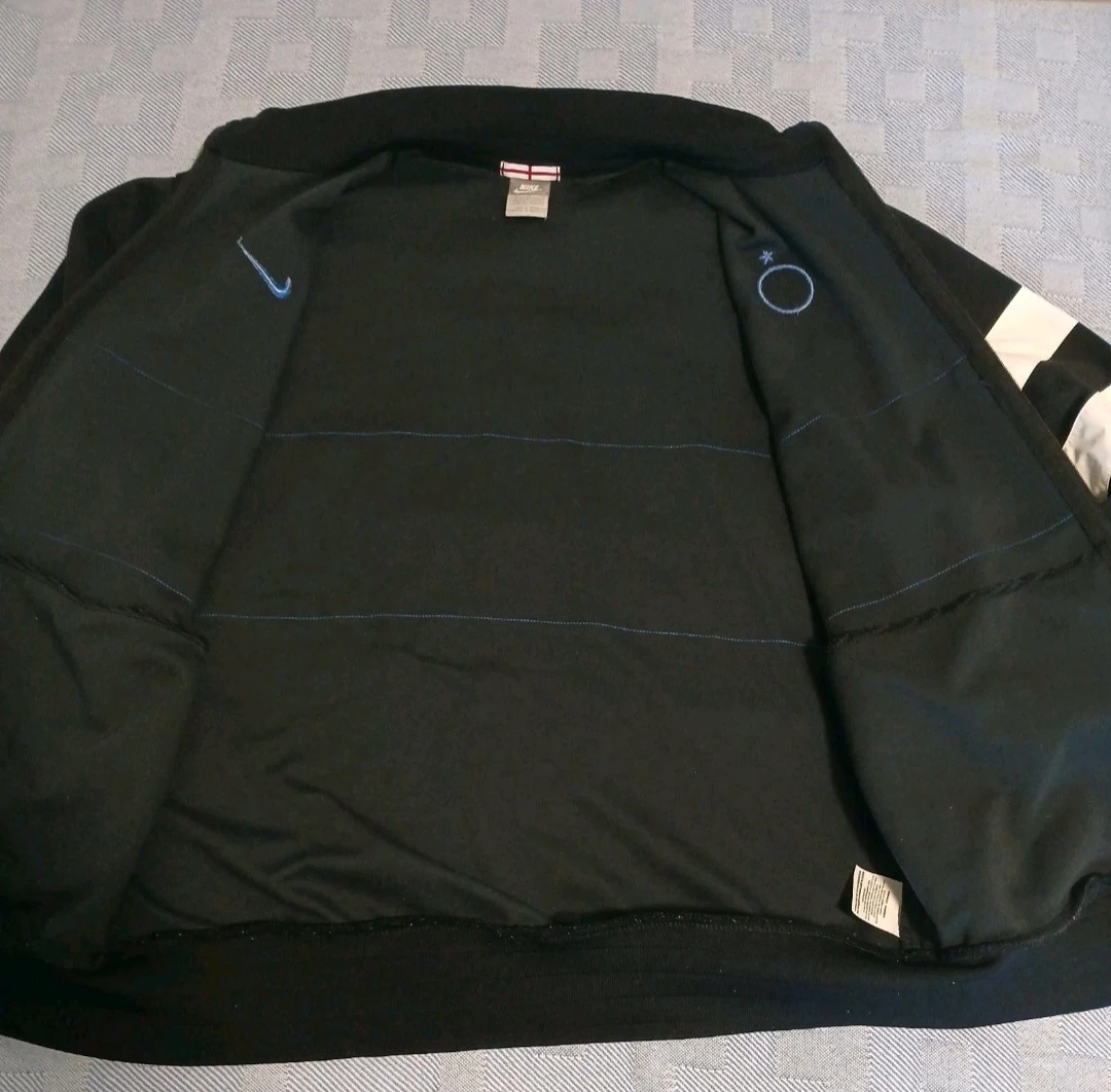Nike Inter Milan Track Jacket Mens XL Black Blue Soccer Football - photo 3