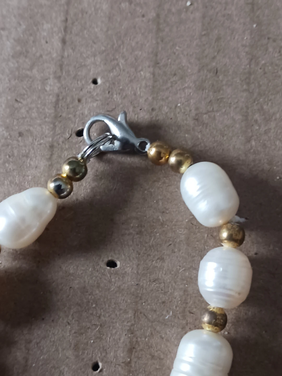 Vintage Real Pearls and Gold Tone Beaded Necklace - photo 2