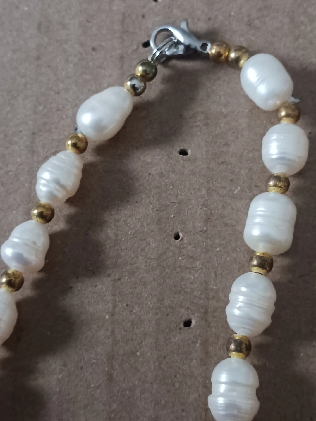 Vintage Real Pearls and Gold Tone Beaded Necklace - photo 3