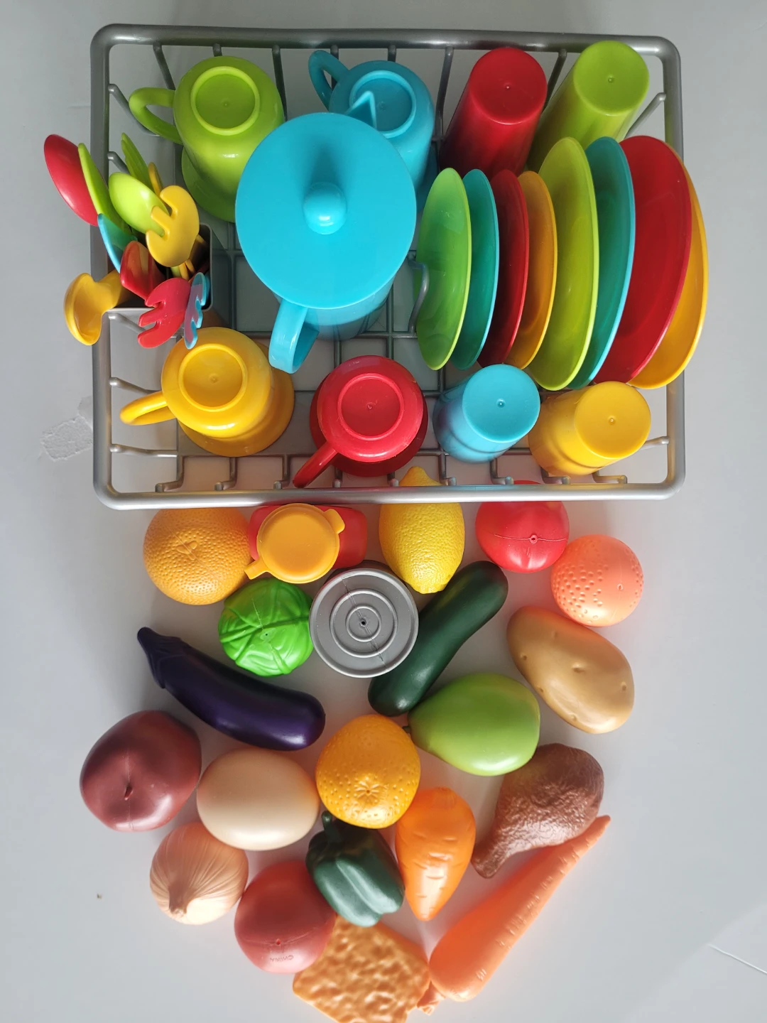 Toy Kitchen Playset with Dishes and Food
