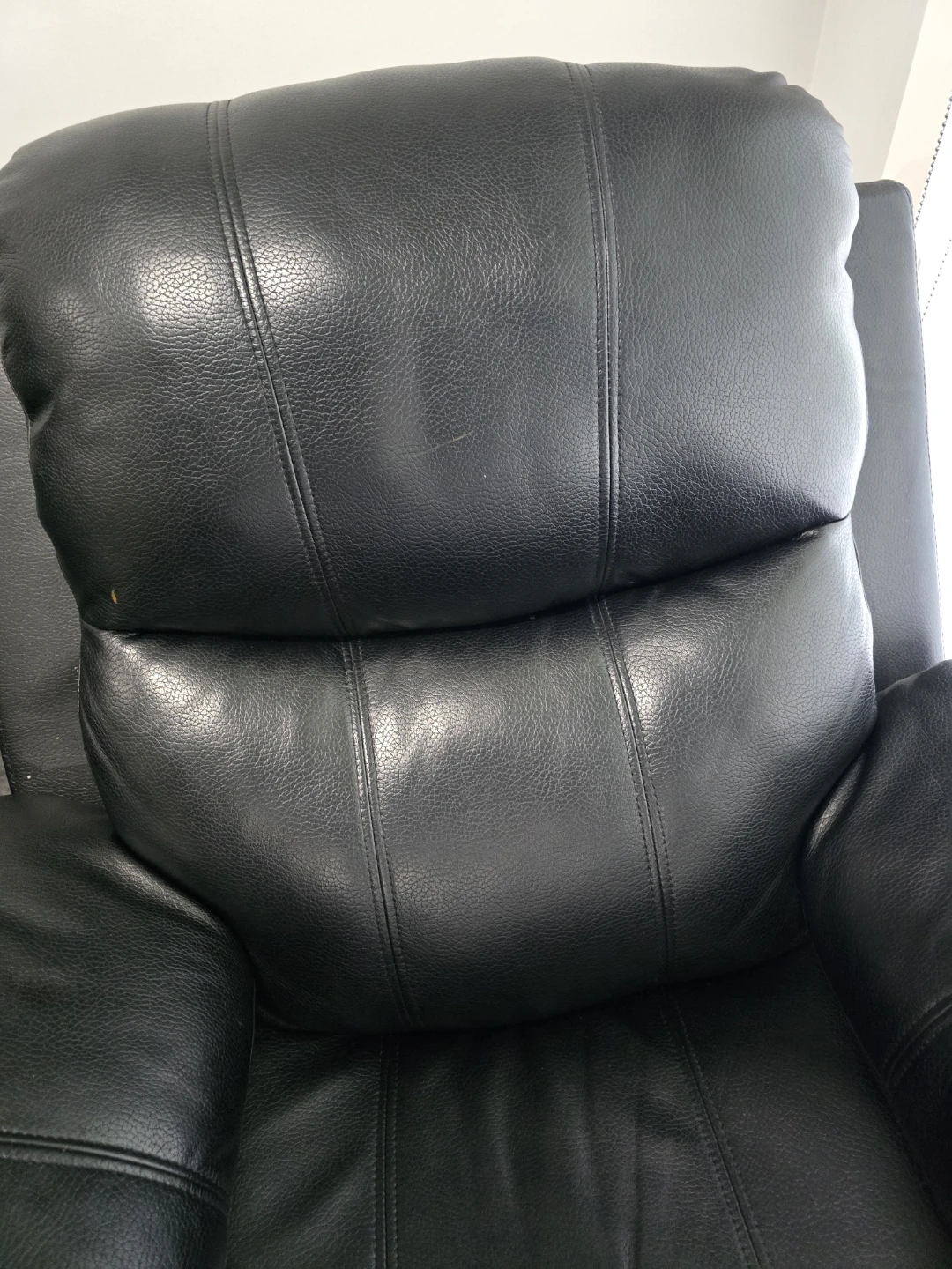 Black Leather Recliner rocky Chair - photo 4