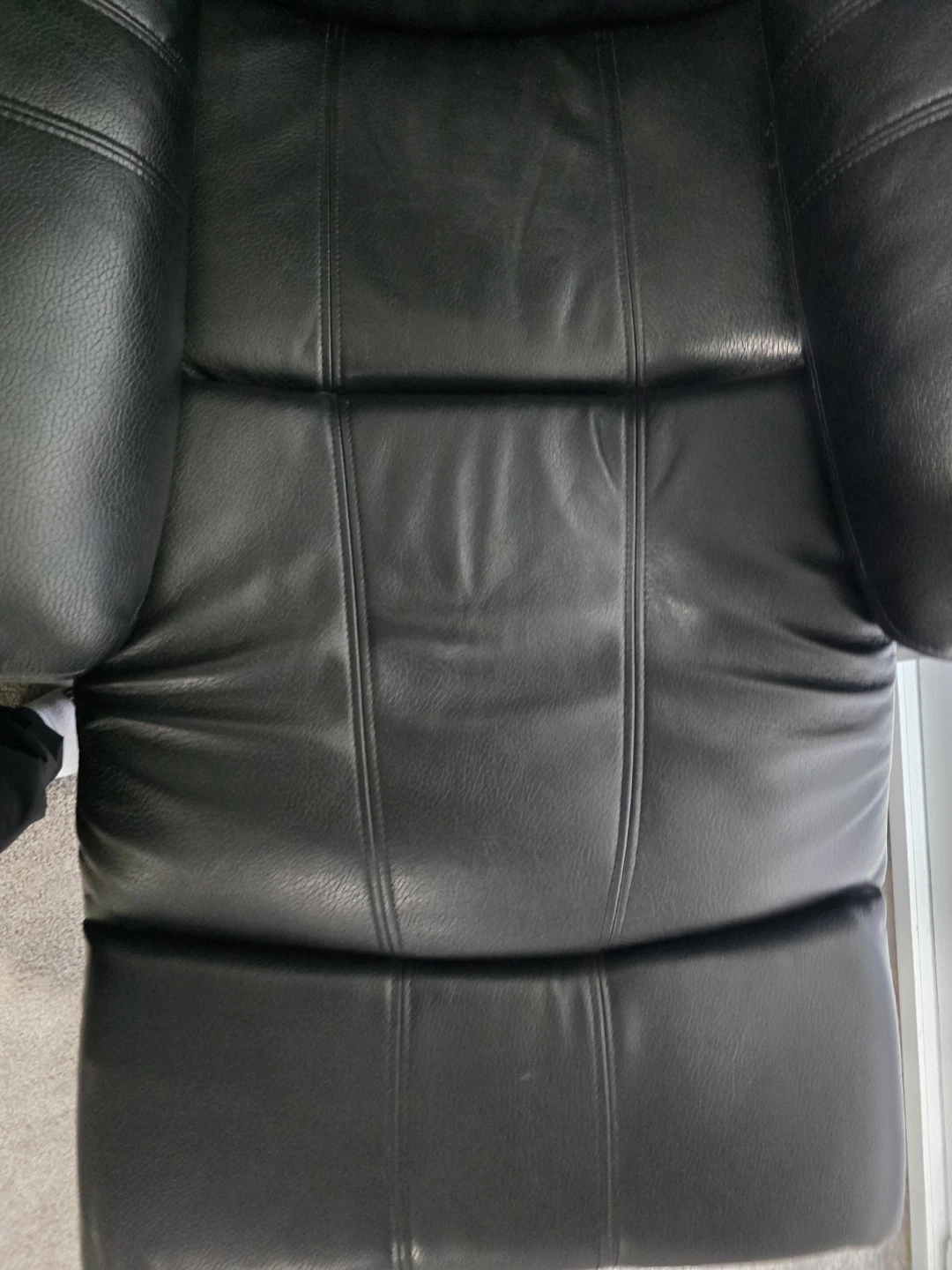 Black Leather Recliner rocky Chair - photo 5