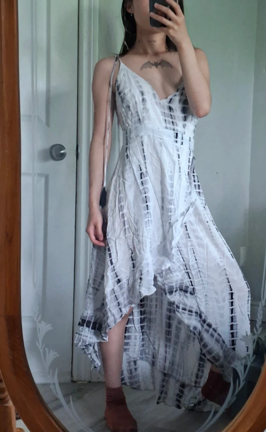 A Peach Tie Dye Maxi Summer Dress - photo 3