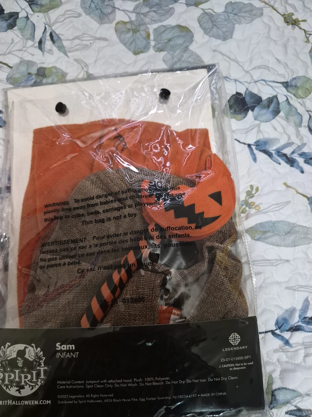Spirit Halloween Sam Costume & Pumpkin Masks - photo 4