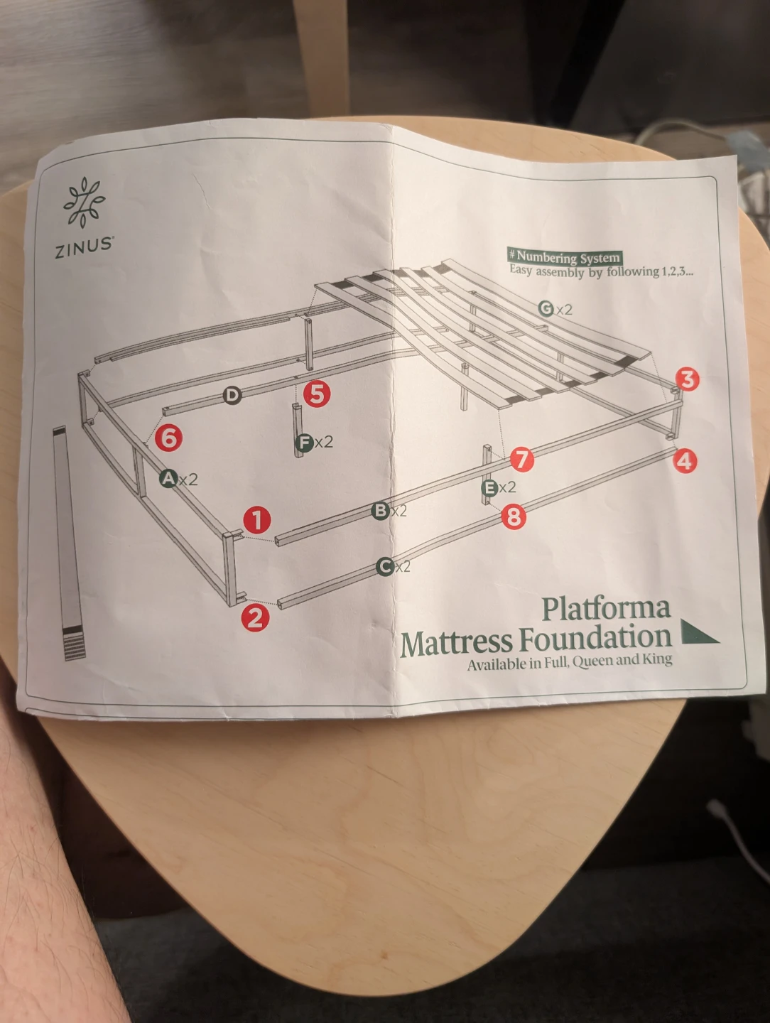 Zinus Platforma Mattress Foundation Instructions
