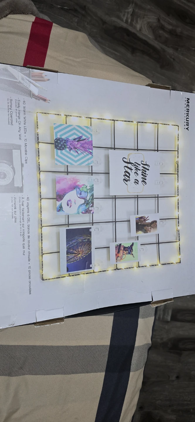 Merkury Light-Up LED Photo Clip Grid