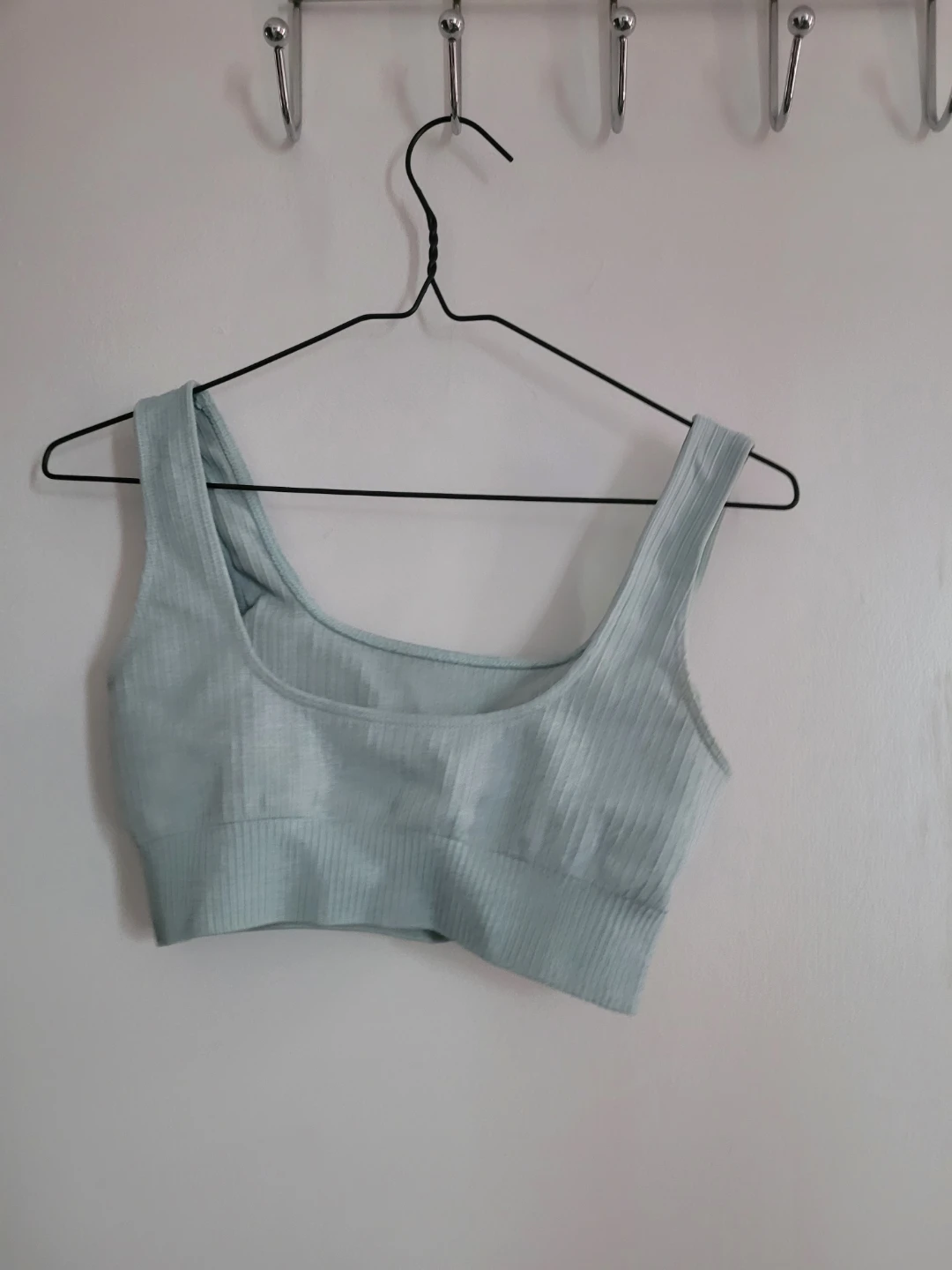 Light Blue Ribbed Sports Bra - photo 2
