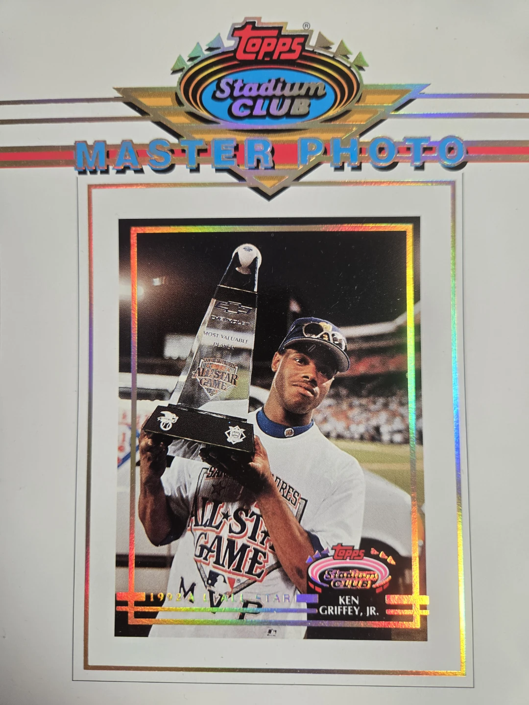 1993 Topps Stadium Club Ken Griffey Jr. MVP Baseball Card - photo 3
