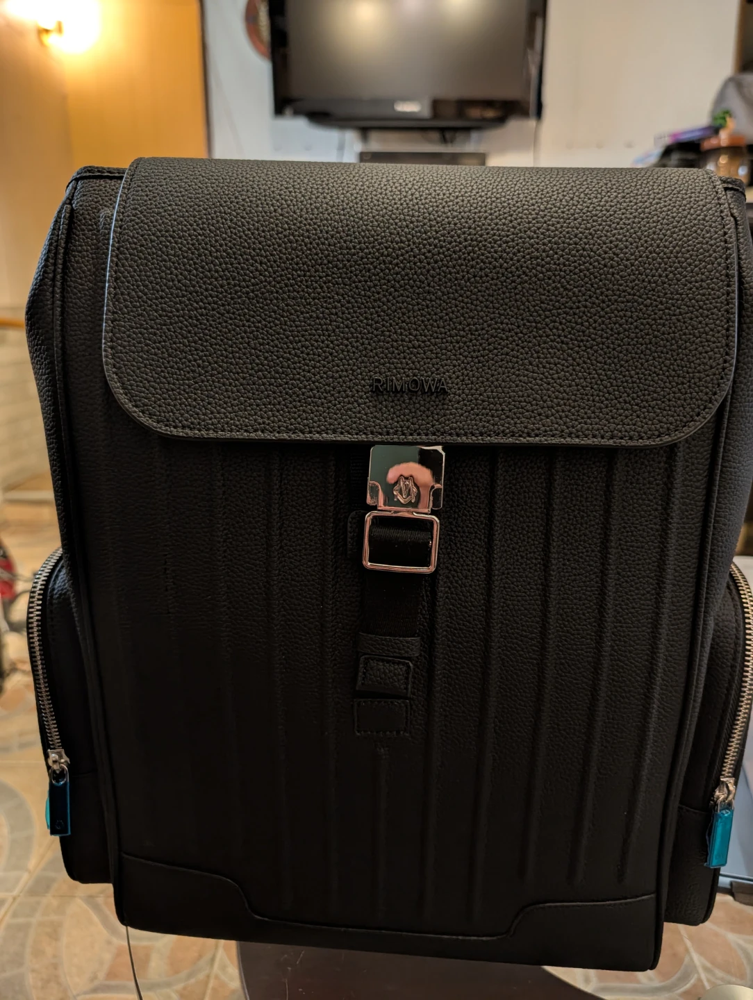 RIMOWA Black Leather Backpack