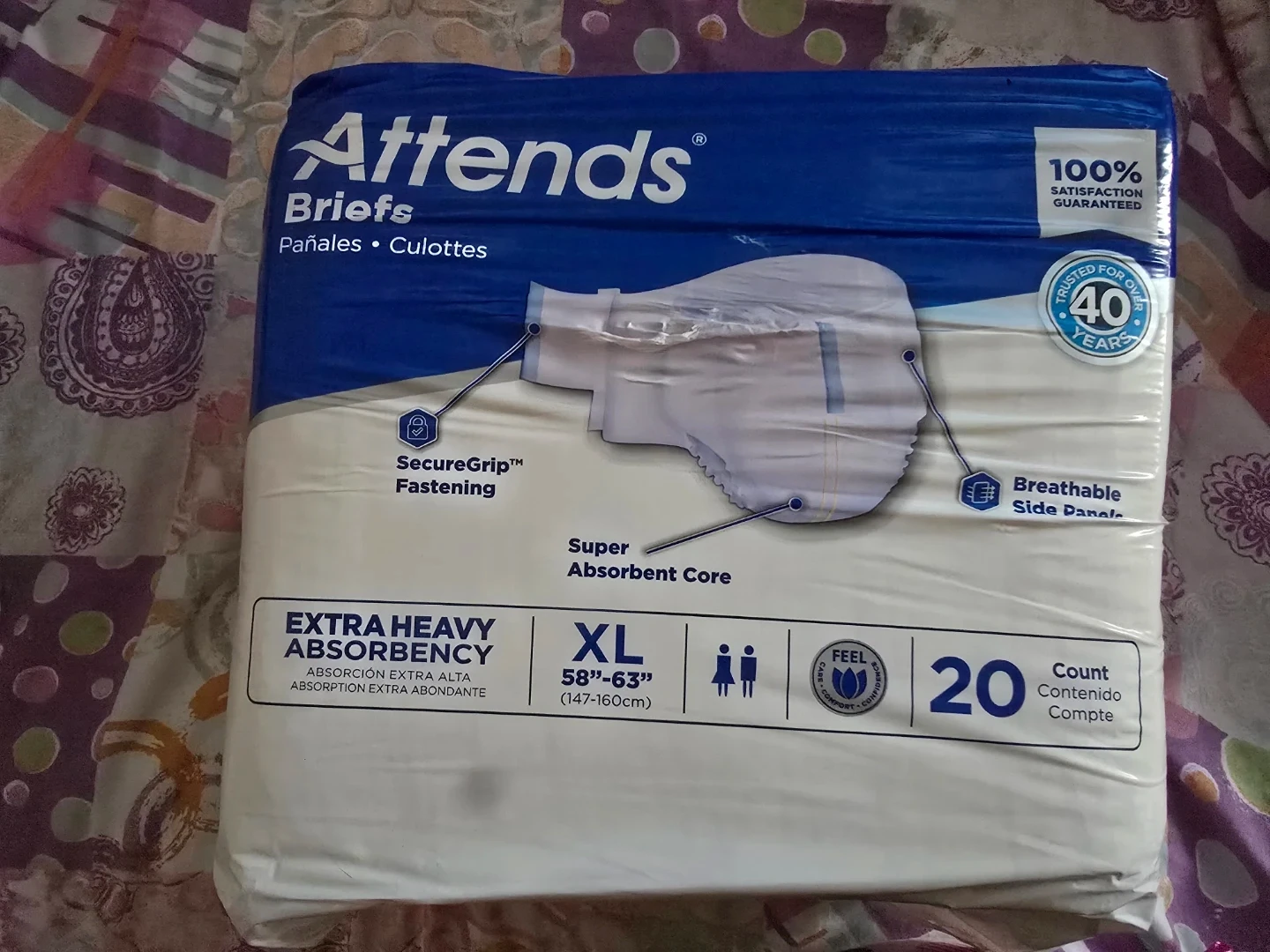 ⚽️ Attends Briefs XL 20 Count