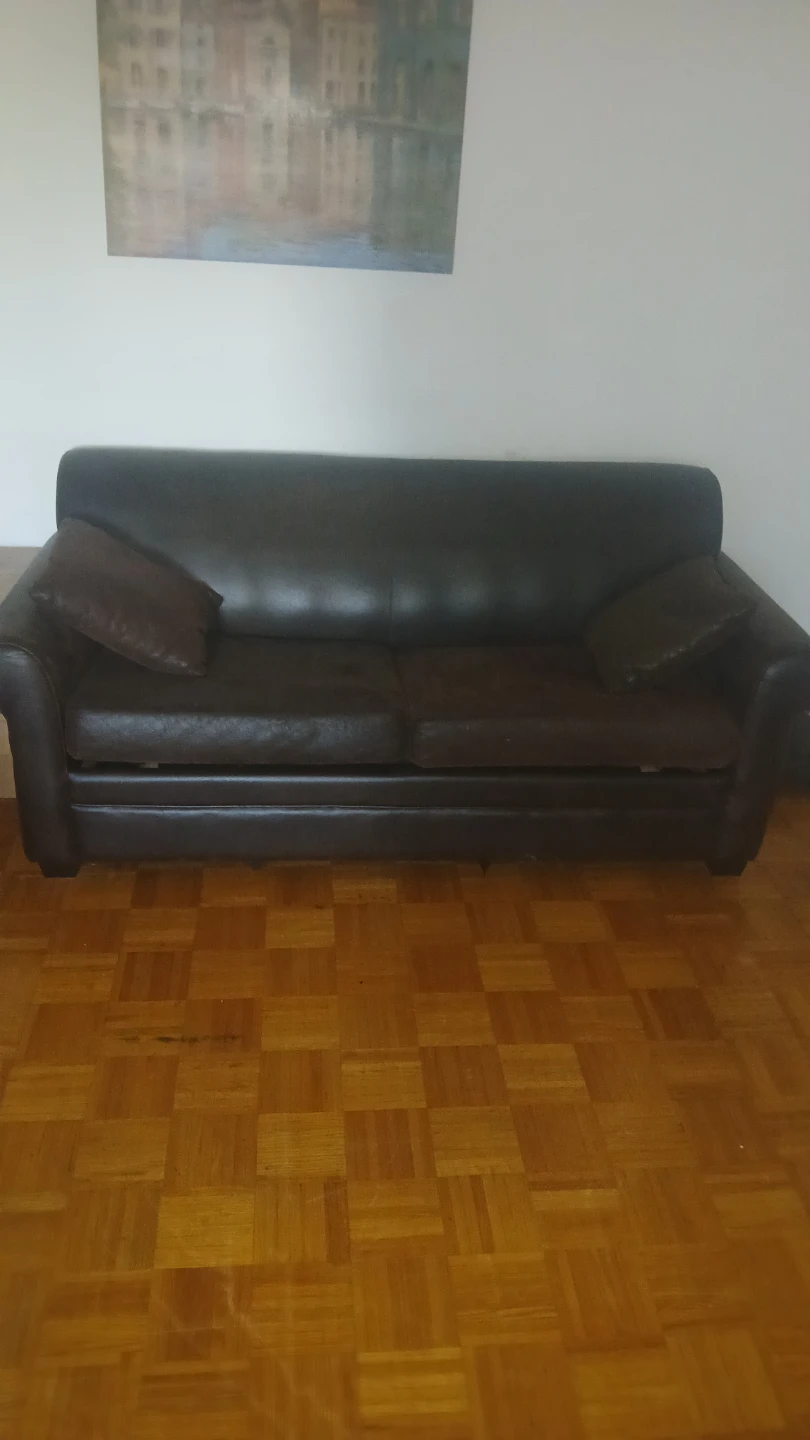 Dark Brown Sofa Bed with Mattress - photo 3