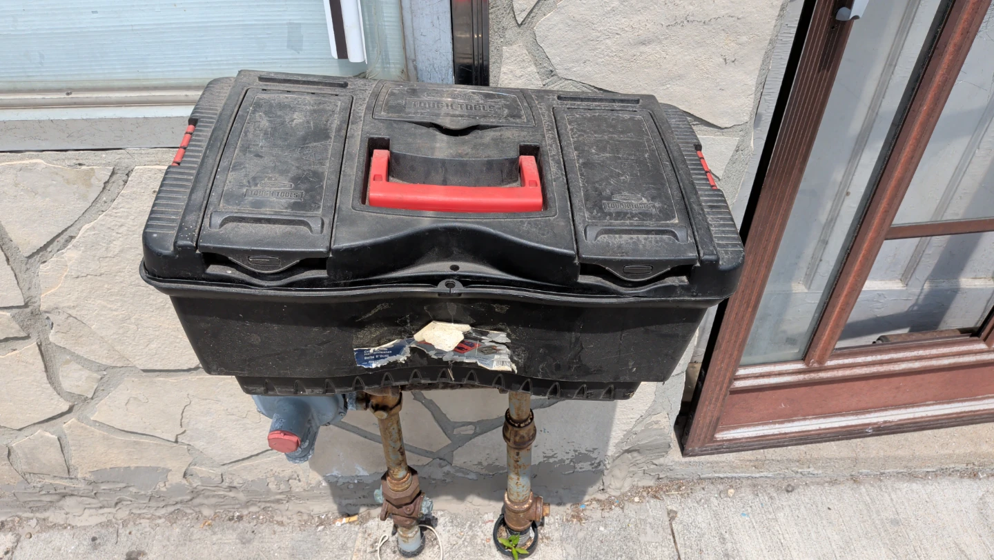 Black Plastic Tool Box