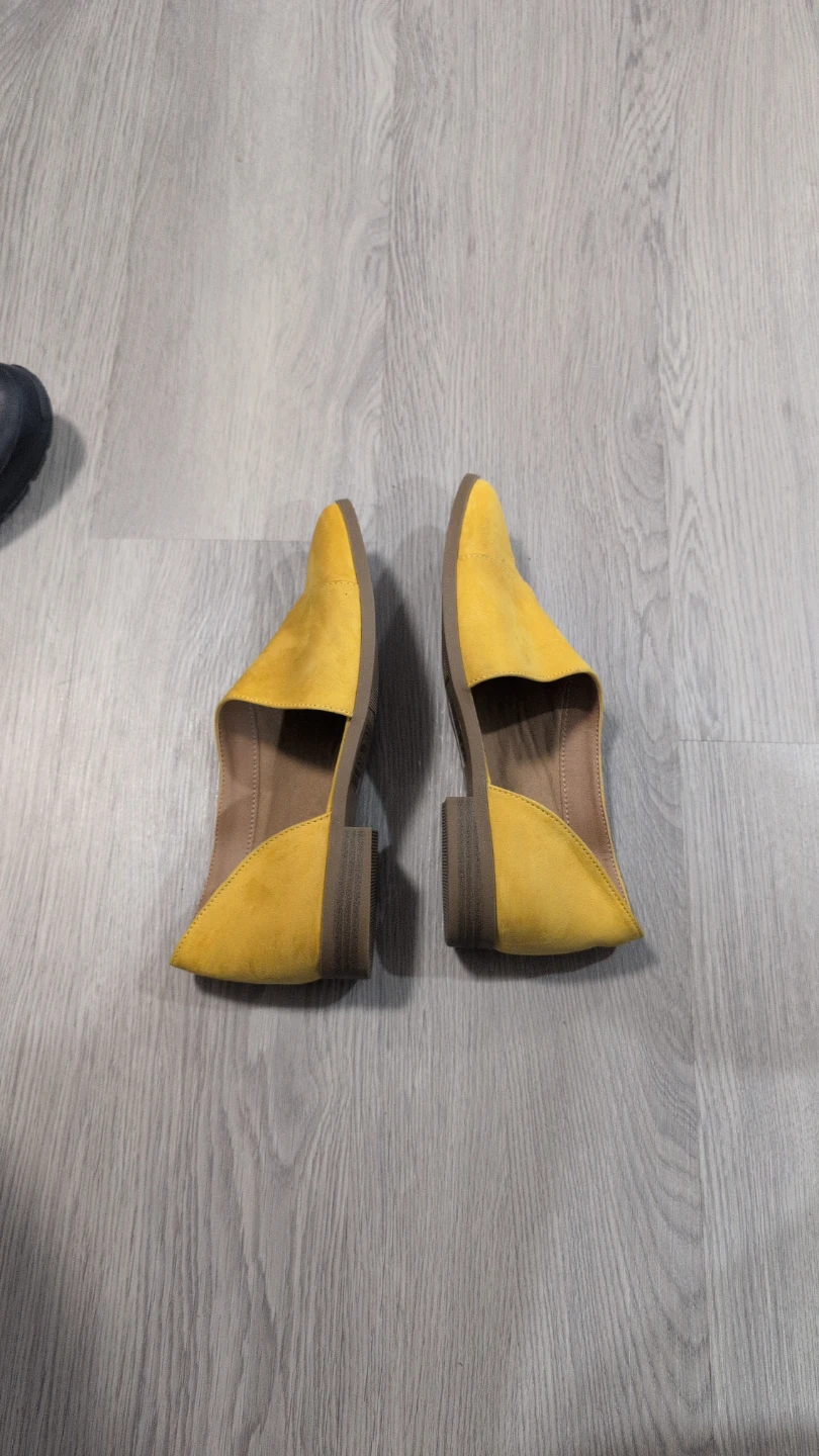 Qupid Yellow Suede Flats - photo 3