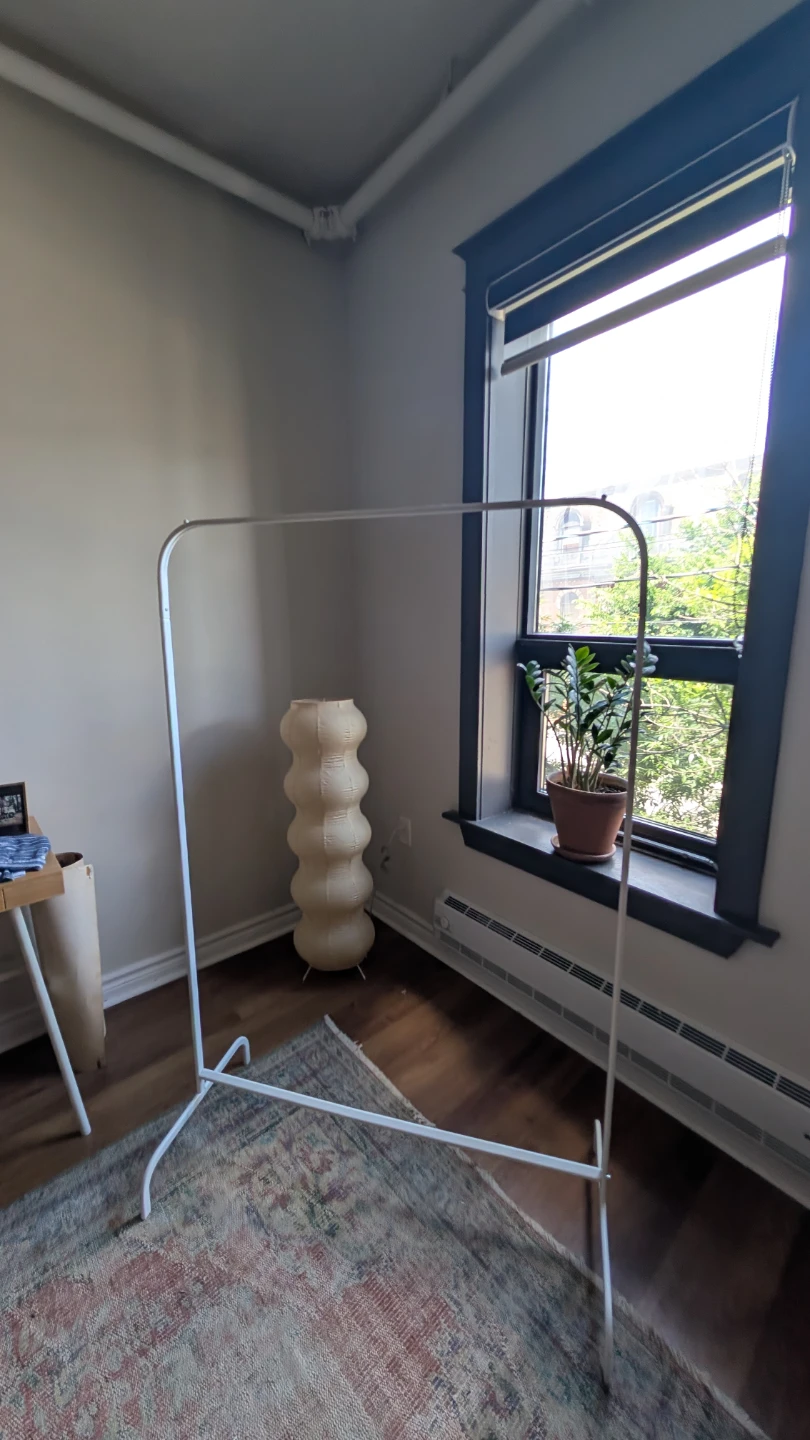 White Metal Garment Rack