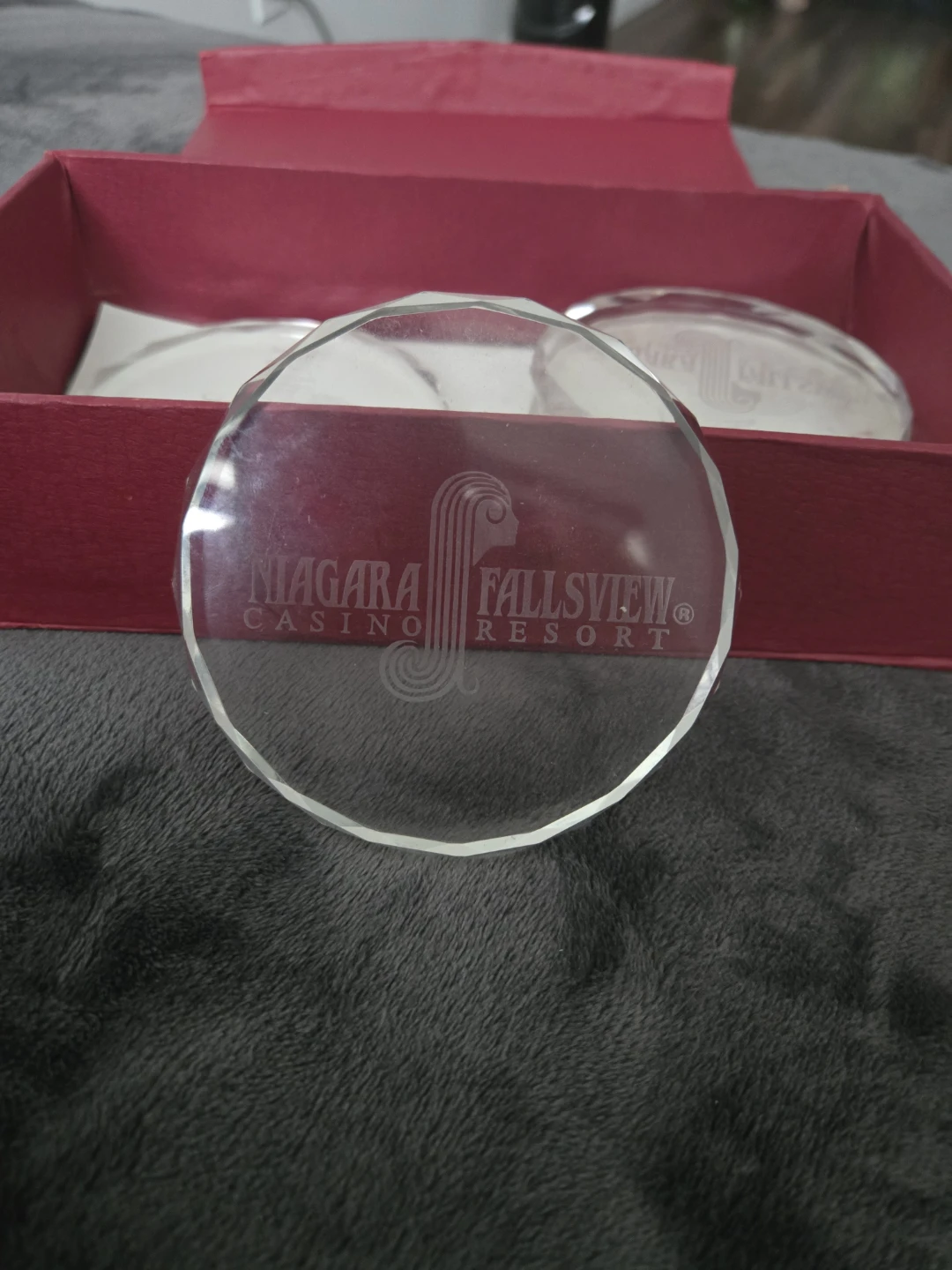 Niagara Fallsview Casino Resort Crystal Coasters (Set of 4) - photo 2