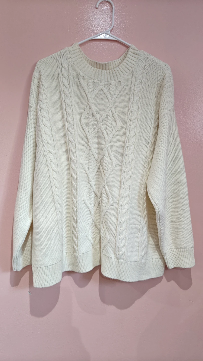 Cream Cable Knit Sweater - photo 2