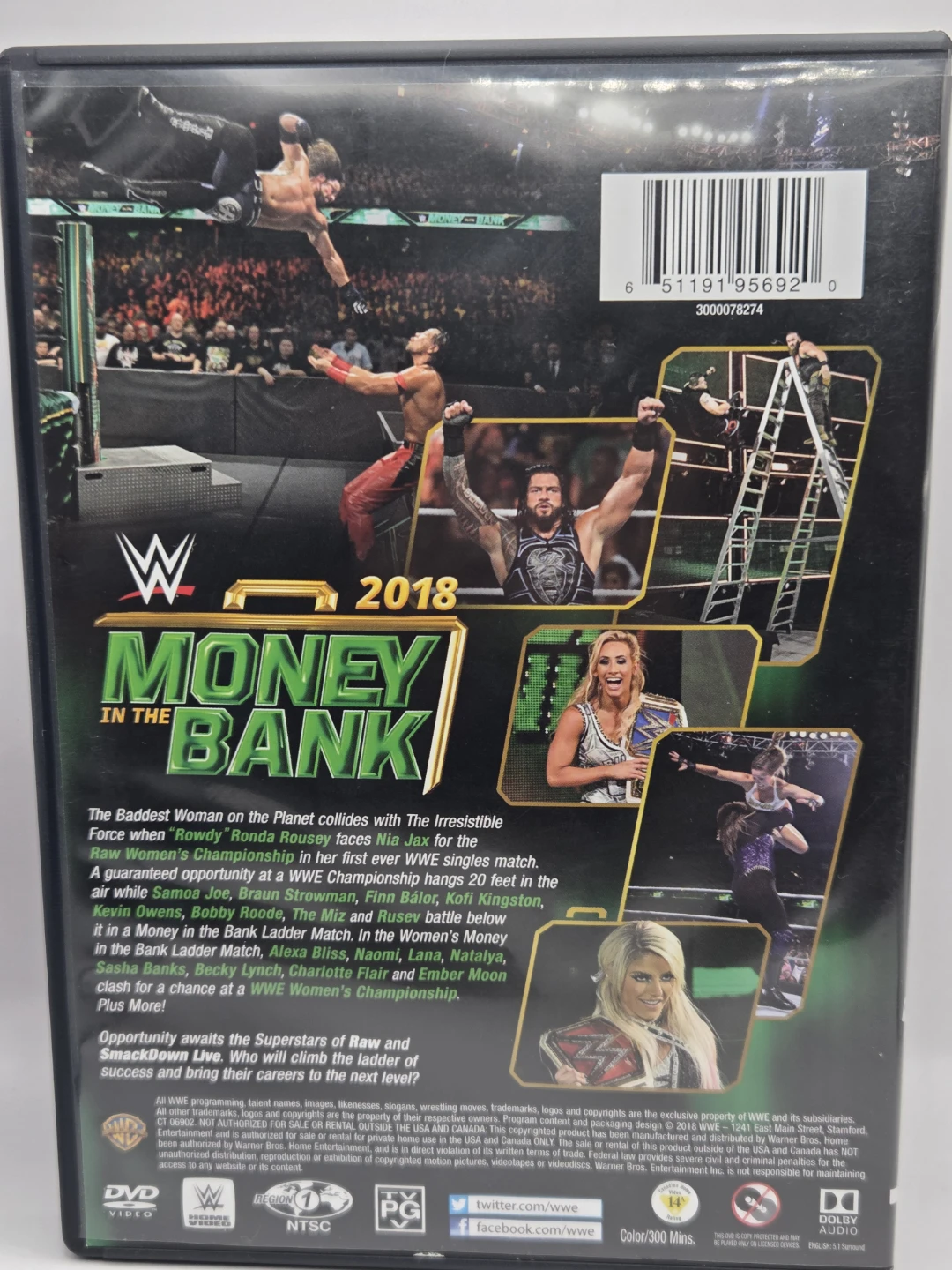 WWE Money in the Bank 2018 DVD 2 Disc Set - photo 2