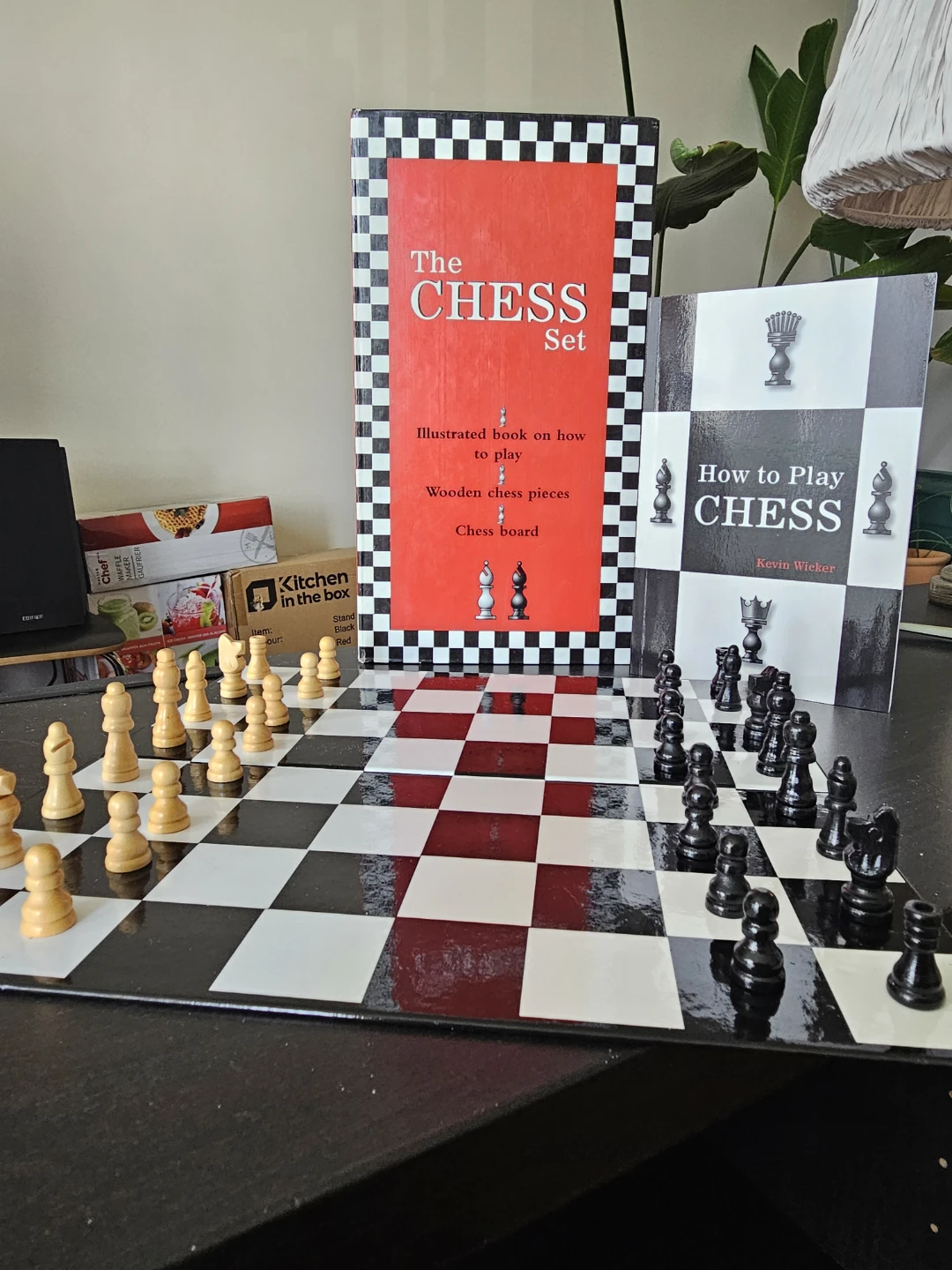 Wooden Chess Set with Illustrated Book