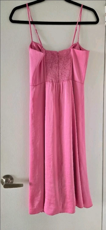 Aritzia Pink Midi Slip Dress with Thigh Slit - photo 2