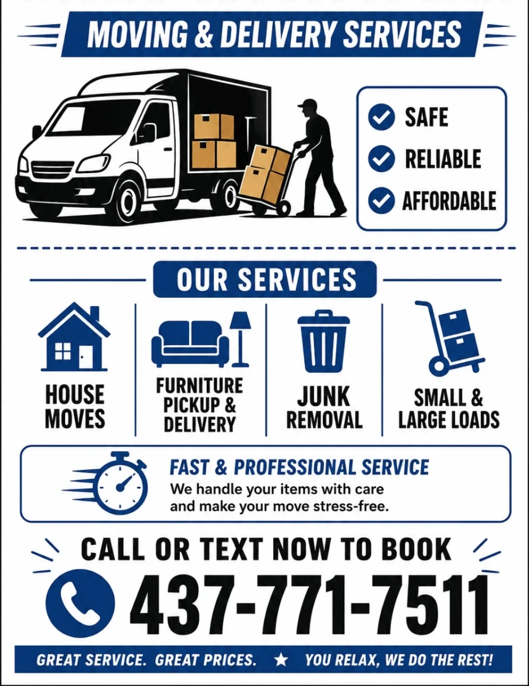 Affordable Price  Moving & Delivery Services